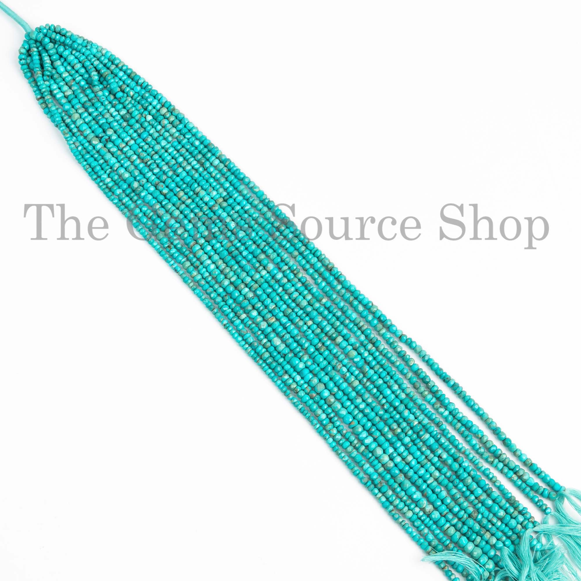 Sleeping Beauty Turquoise Beads, Turquoise Faceted Beads, Turquoise Rondelle Beads, Gemstone Beads