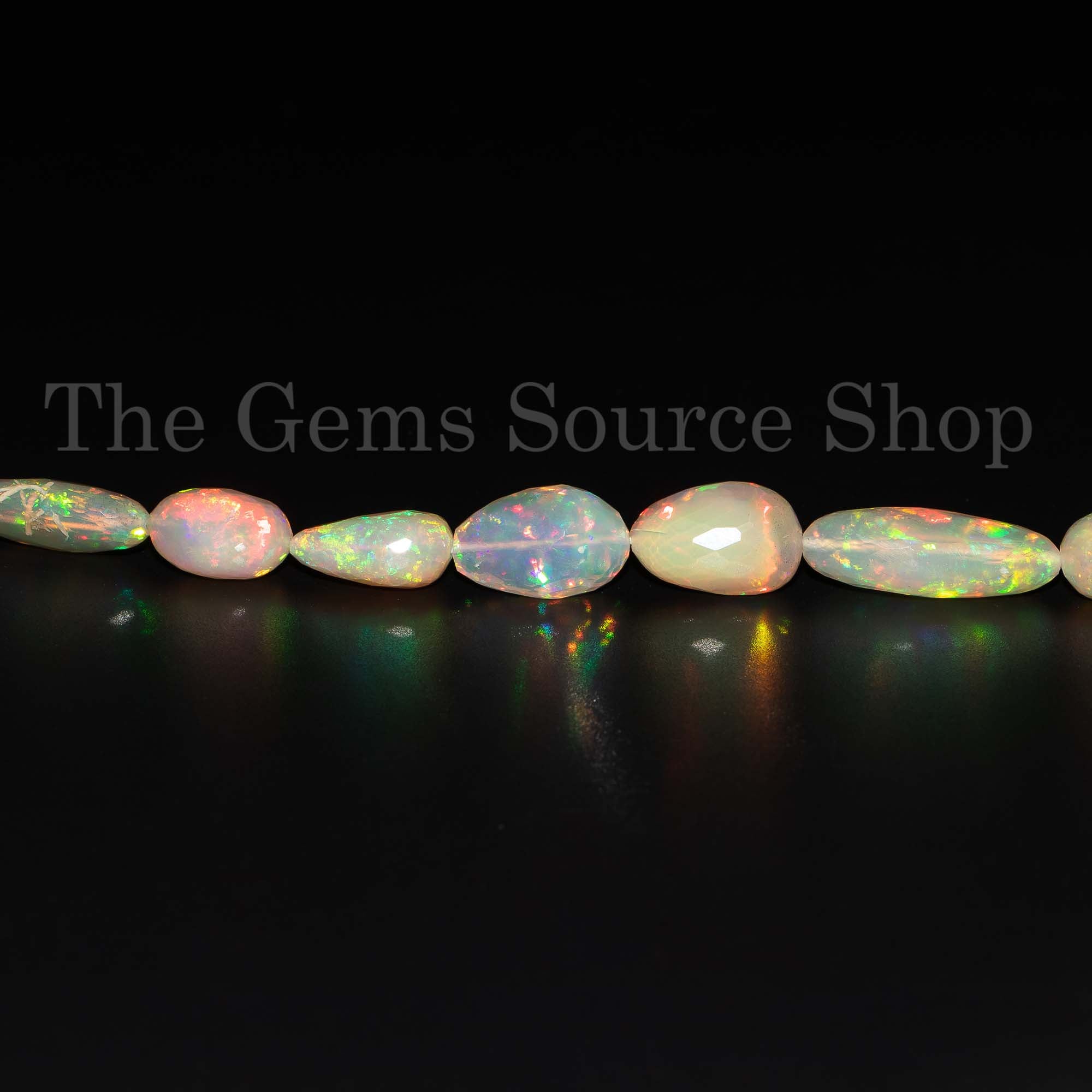 8x10.5-11x23mm Natural Ethiopian Opal Necklace, Top Quality Opal Beads, Faceted Fire Opal Necklace, Ethiopian Opal Beads, Women Necklace