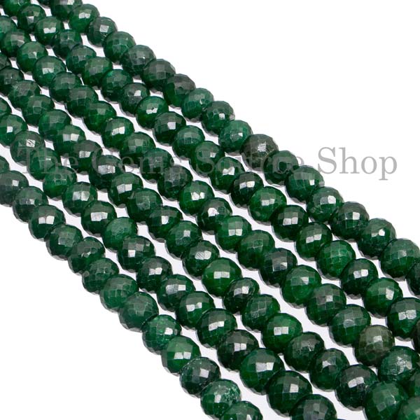 Big size Emerald Faceted Rondelle Beads, Gemstone Beads, Emerald Wholesale Beads