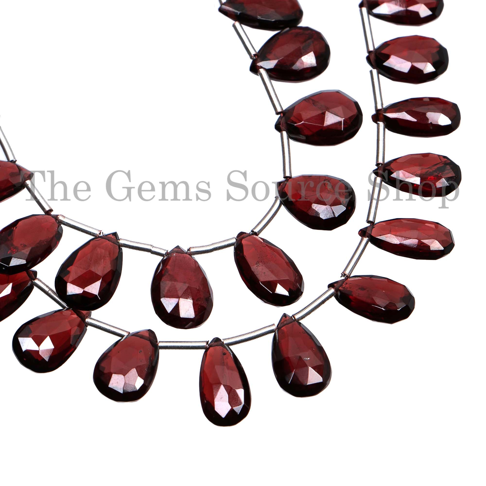 Mozambique Garnet Beads, Garnet Faceted Beads, Garnet Pear Shape Beads, Garnet Gemstone