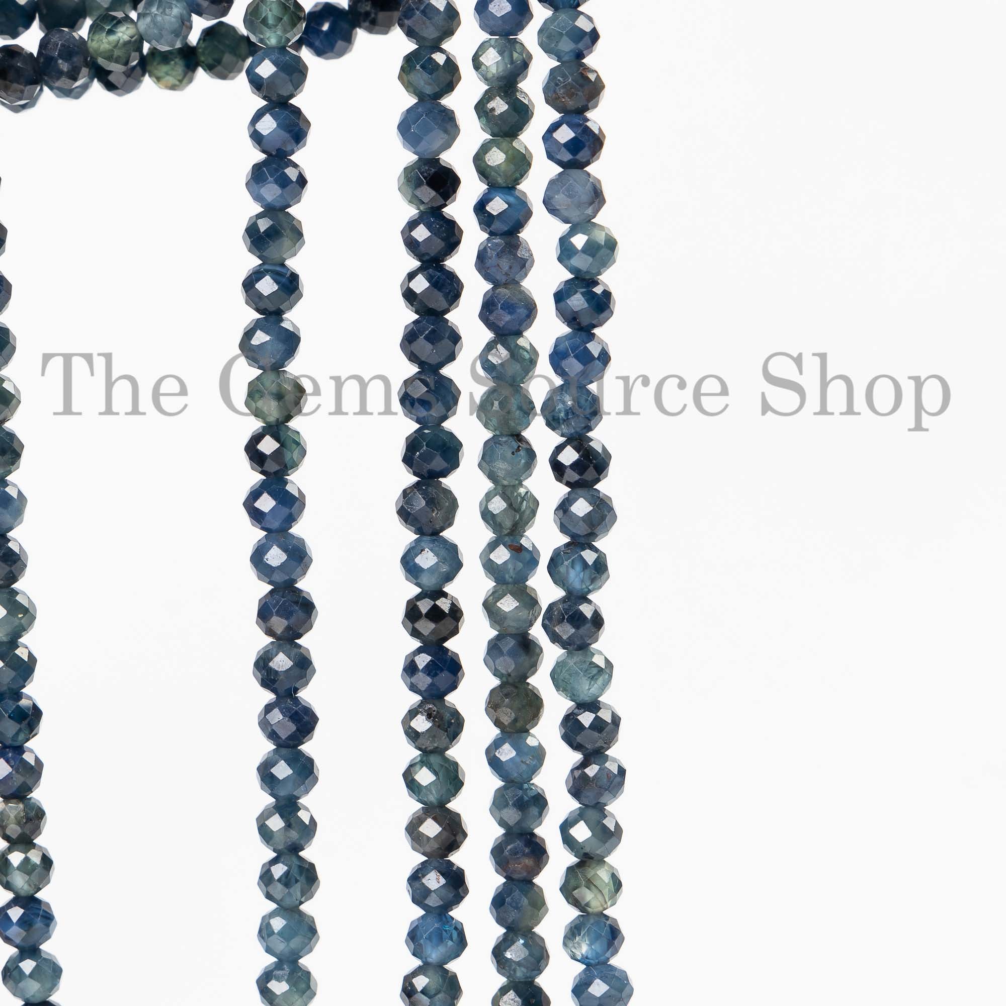 3.25-3.5mm Mystic Sapphire Rondelle Beads, Mystic Sapphire Beads, Sapphire Rondelle Beads, Sapphire Gemstone Beads, Sapphire Jewelry