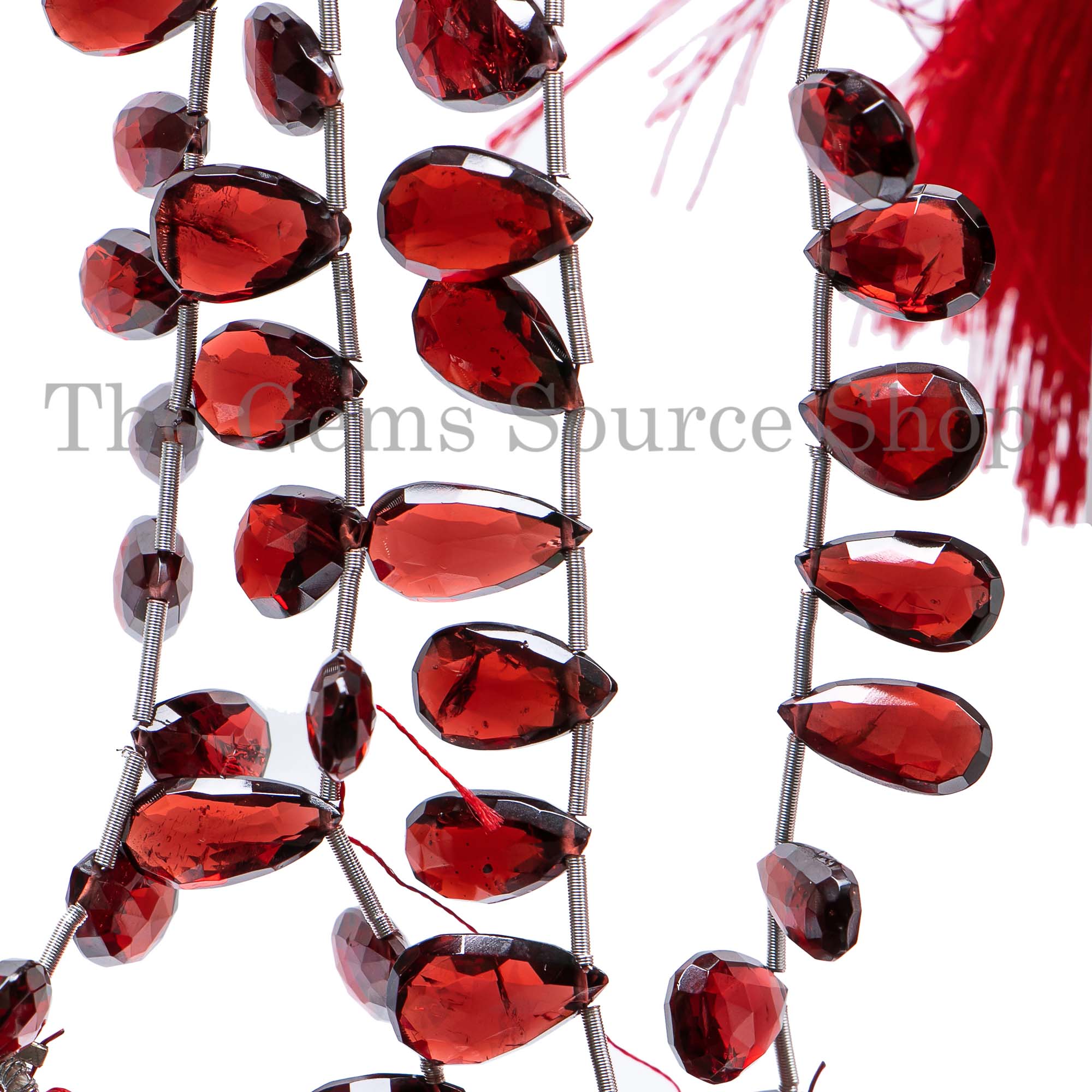 Mozambique Garnet Beads, Garnet Faceted Beads, Garnet Pear Shape Beads, Garnet Gemstone