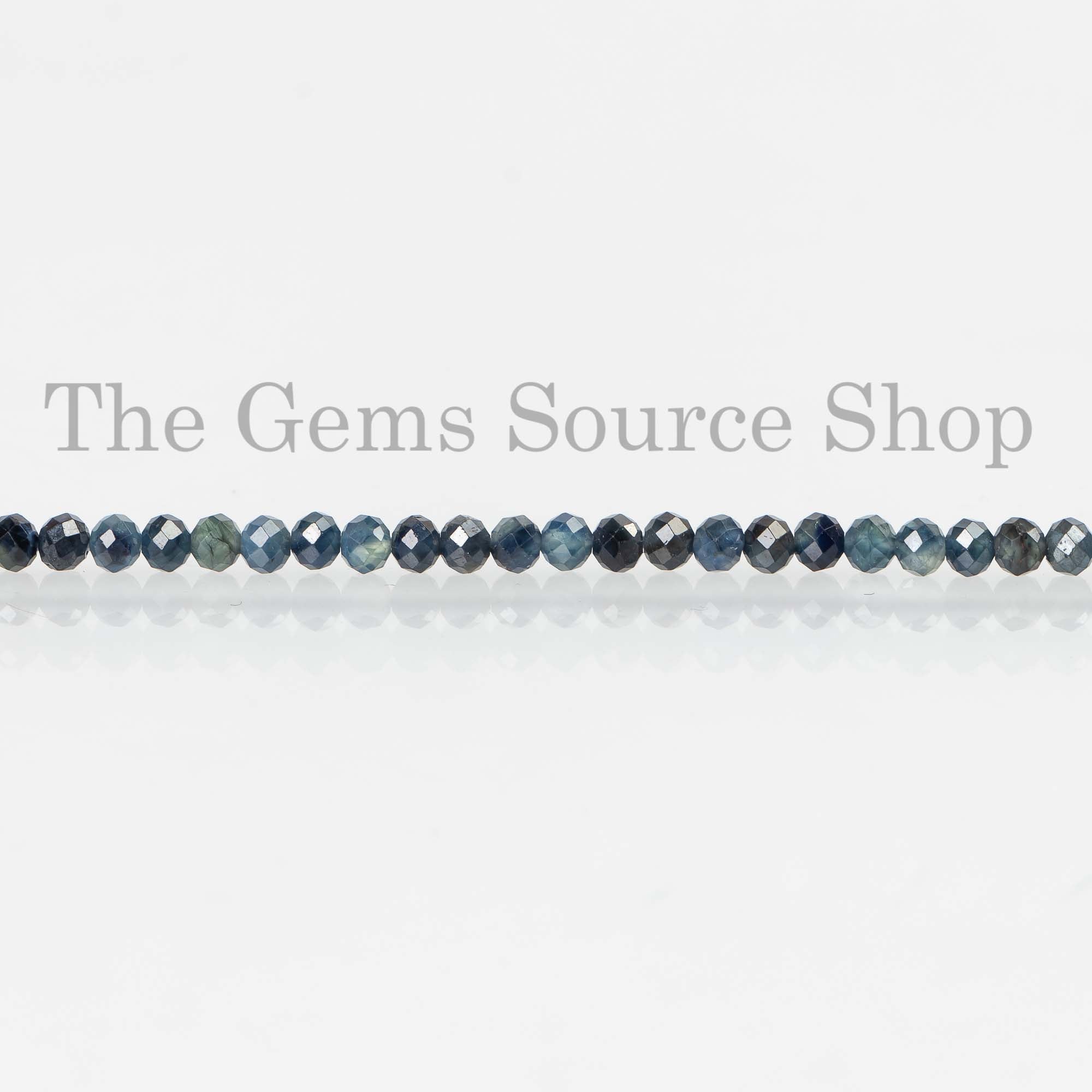 3.25-3.5mm Mystic Sapphire Rondelle Beads, Mystic Sapphire Beads, Sapphire Rondelle Beads, Sapphire Gemstone Beads, Sapphire Jewelry