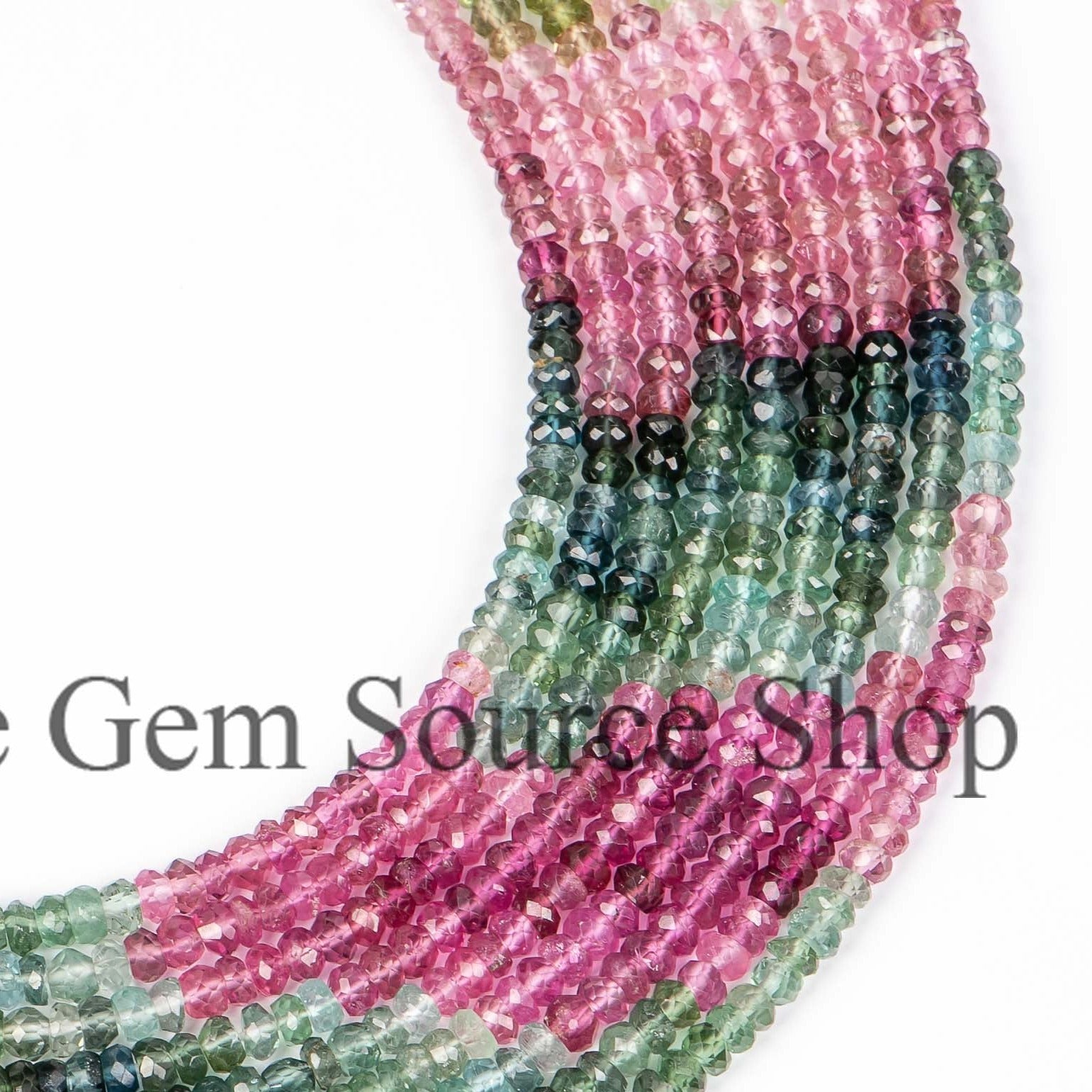 Multi Tourmaline Beads, Tourmaline Faceted Beads, Tourmaline Rondelle Shape Beads, Tourmaline Gemstone
