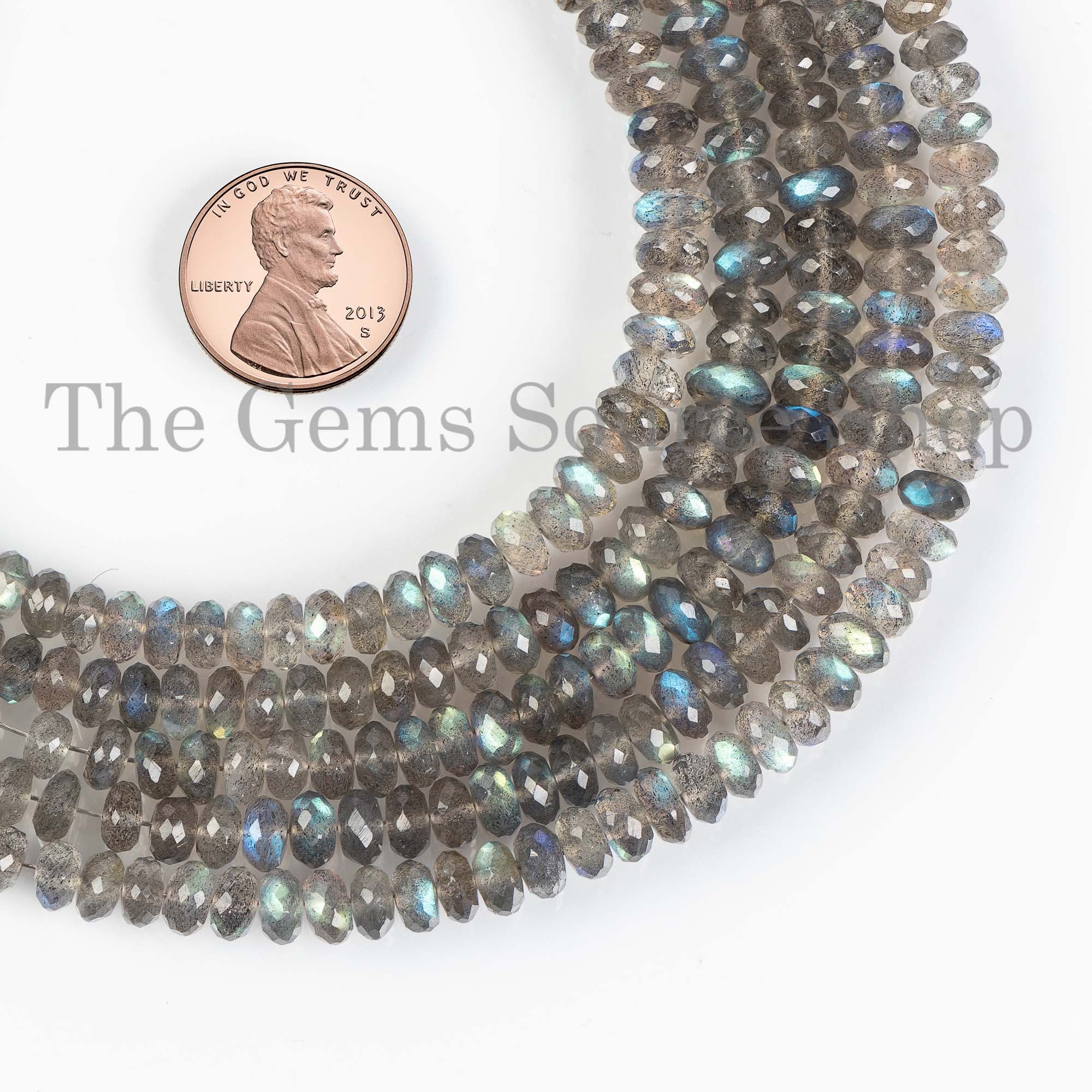 5-6mm Labradorite Faceted Rondelle Beads, Labradorite Beads, Labradorite Rondelle, Labradorite Beads, Labradorite Gemstone Strand