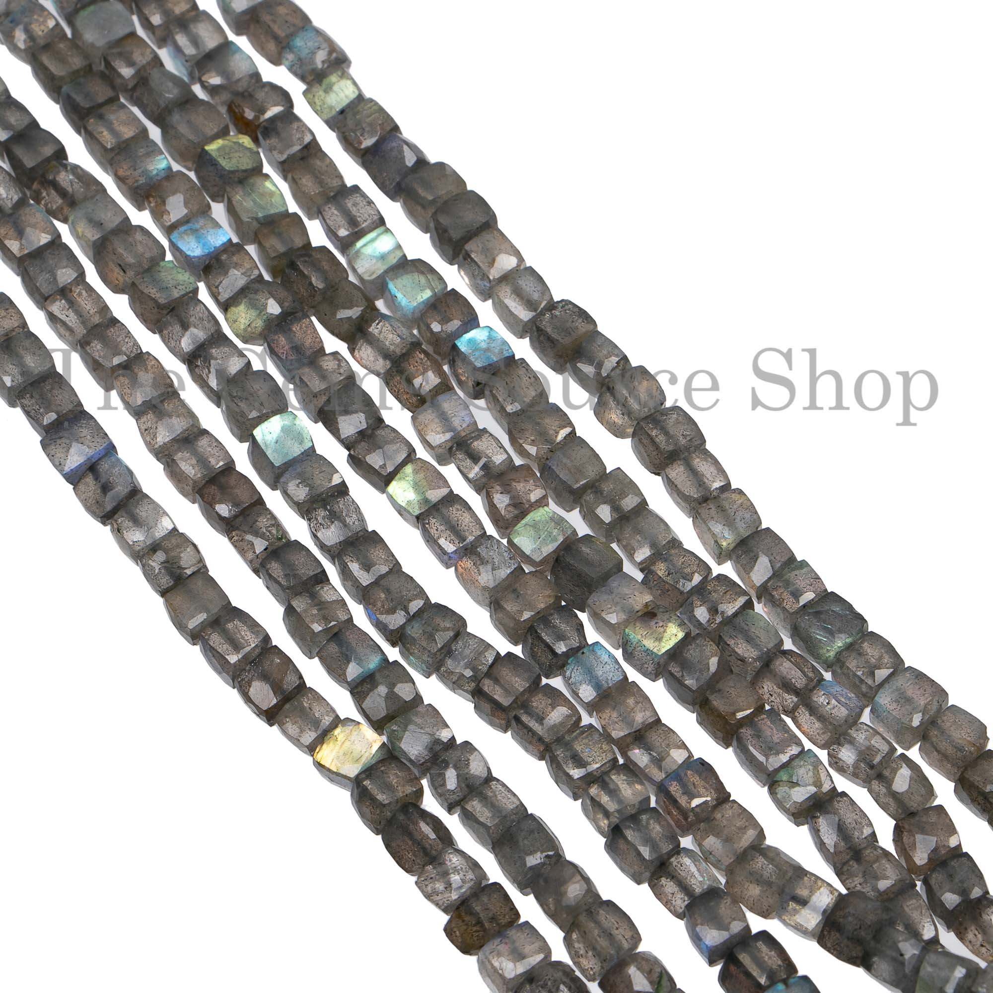 Natural Labradorite Beads, Labradorite Cube Shape Beads, Labradorite Faceted Box, Beads For Jewelry