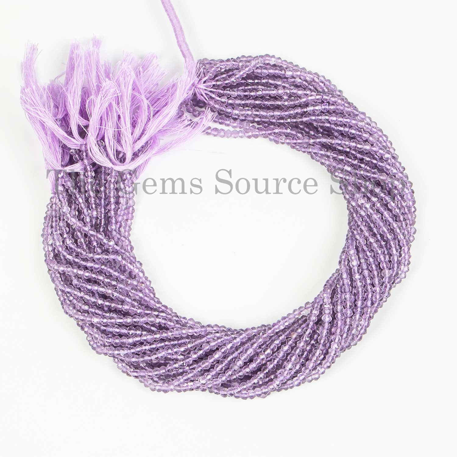 Amethyst Faceted Rondelle Gemstone Beads, Rondelle Beads, Craft Loose Beads