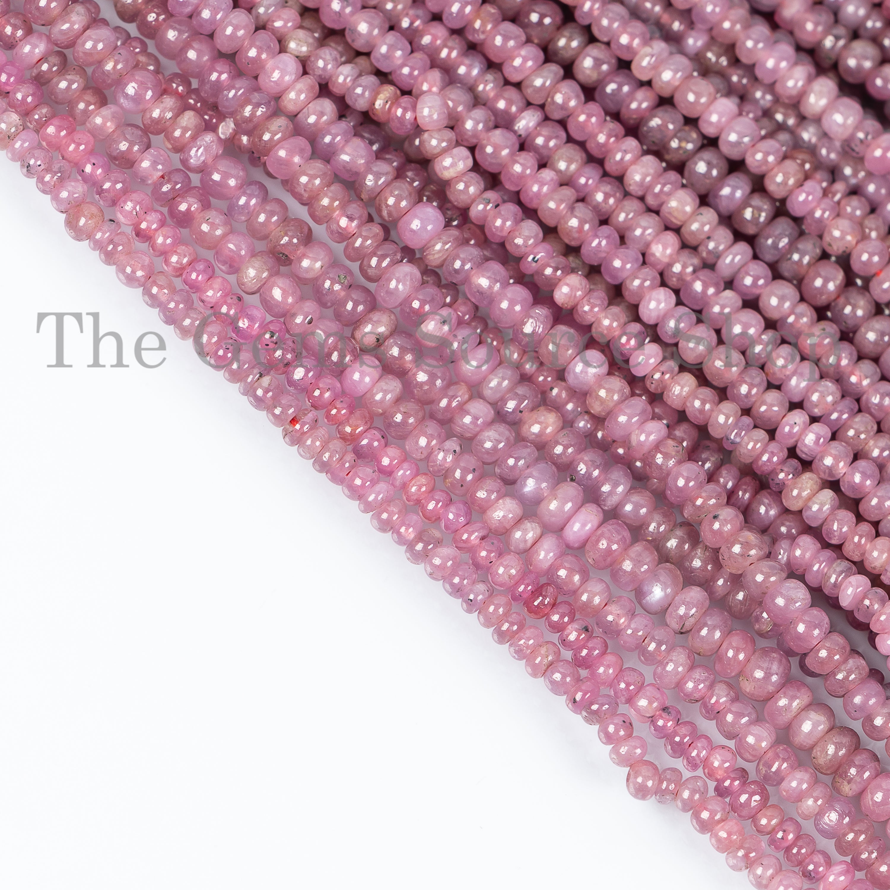 3-4mm Natural Ruby Rondelle Beads, Ruby Rondelle Beads, Ruby Smooth Beads, Ruby Beads, Ruby Rondelle Beads, Rondelle Gemstone Beads