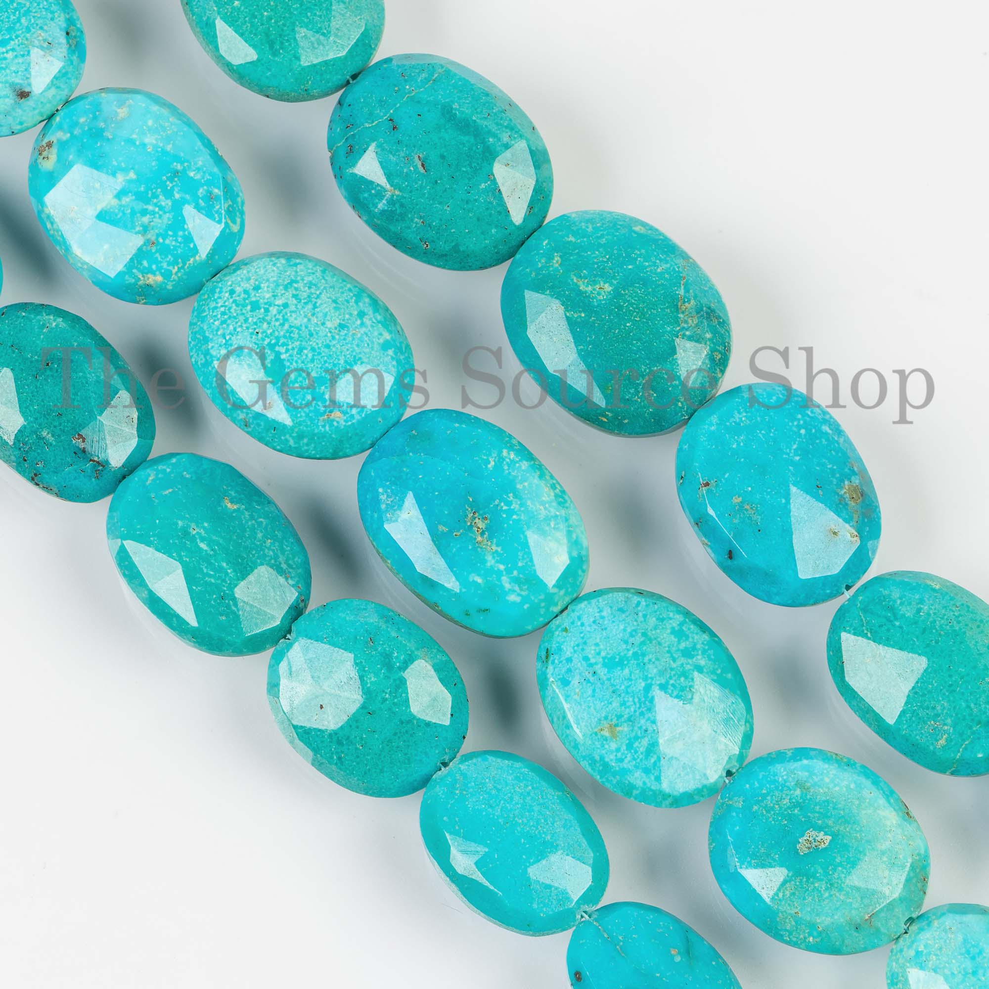 Turquoise Faceted Oval Beads, Turquoise Beads, 13x16-17x22mm Turquoise Gemstone, Turquoise Oval Briolette, Turquoise Wholesale
