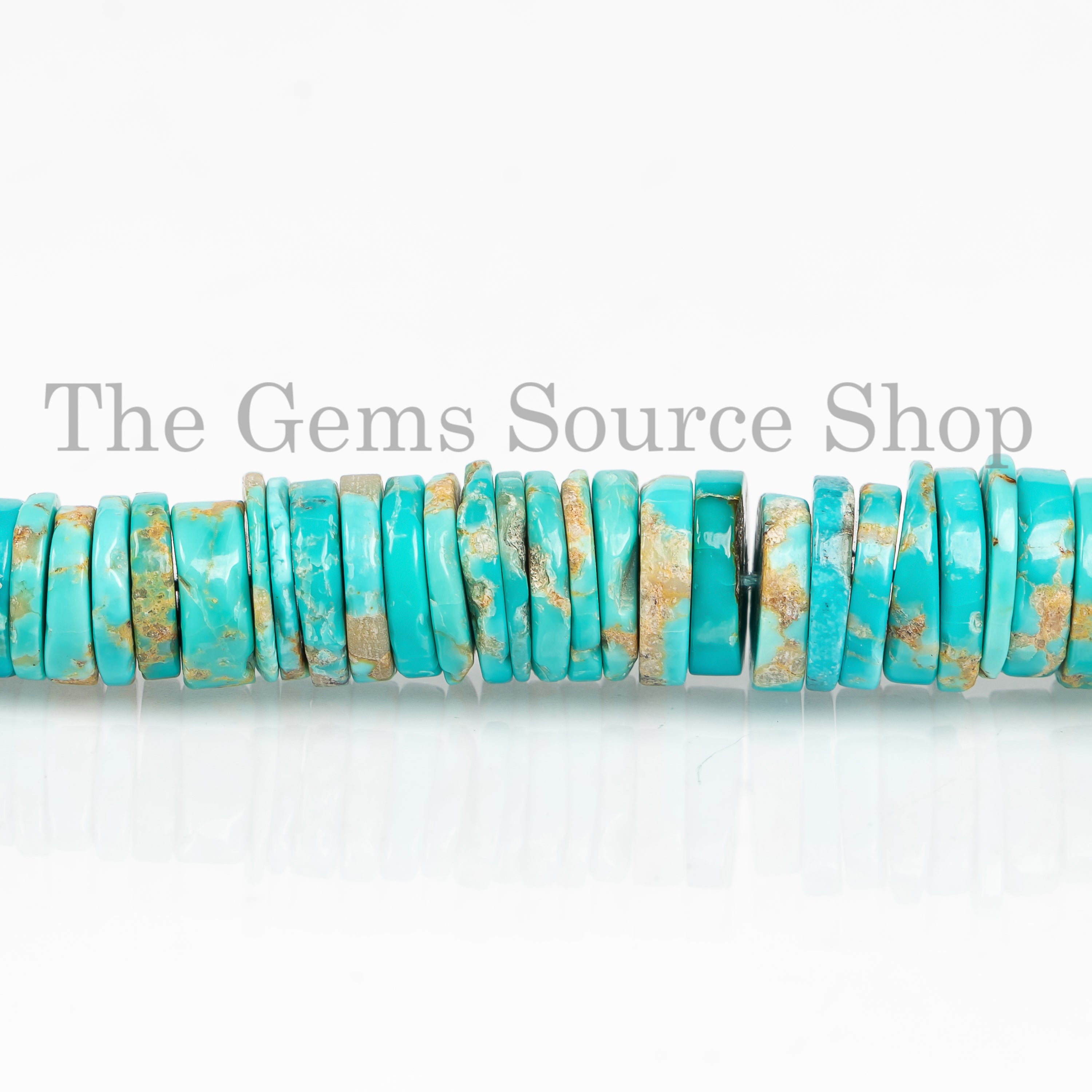 Turquoise Smooth Tyre Beads, 8.5-13mm Turquoise Plain Beads, Turquoise Beads, Turquoise Tyre Beads, Wholesale Beads, Jewelry Making