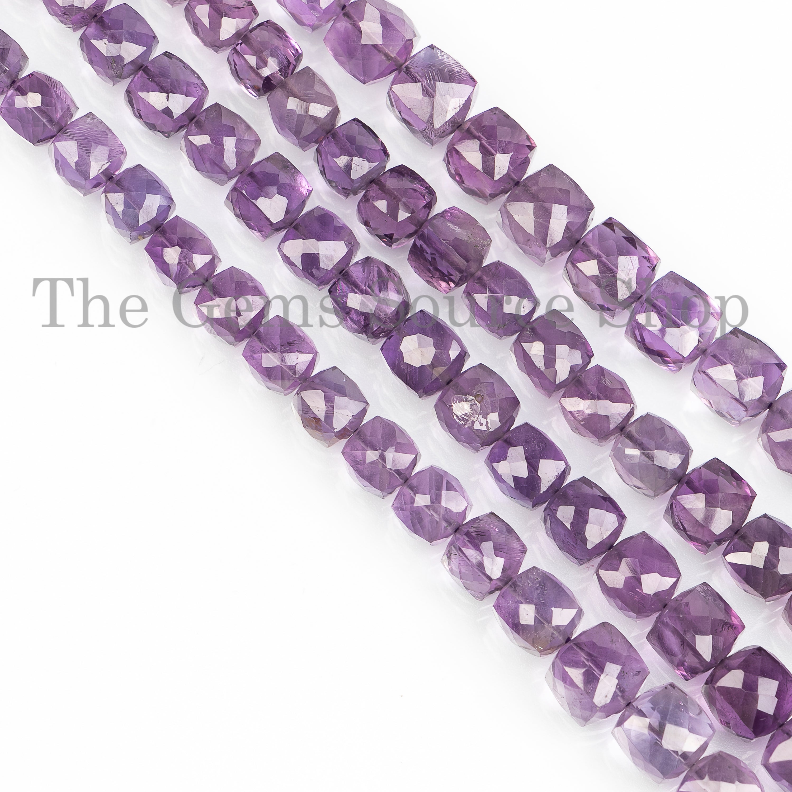 6-8.5 mm Amethyst Beads, Amethyst Faceted Beads, Amethyst box Shape Natural Beads, Amethyst faceted Gemstone Beads, Amethyst Jewelry Beads