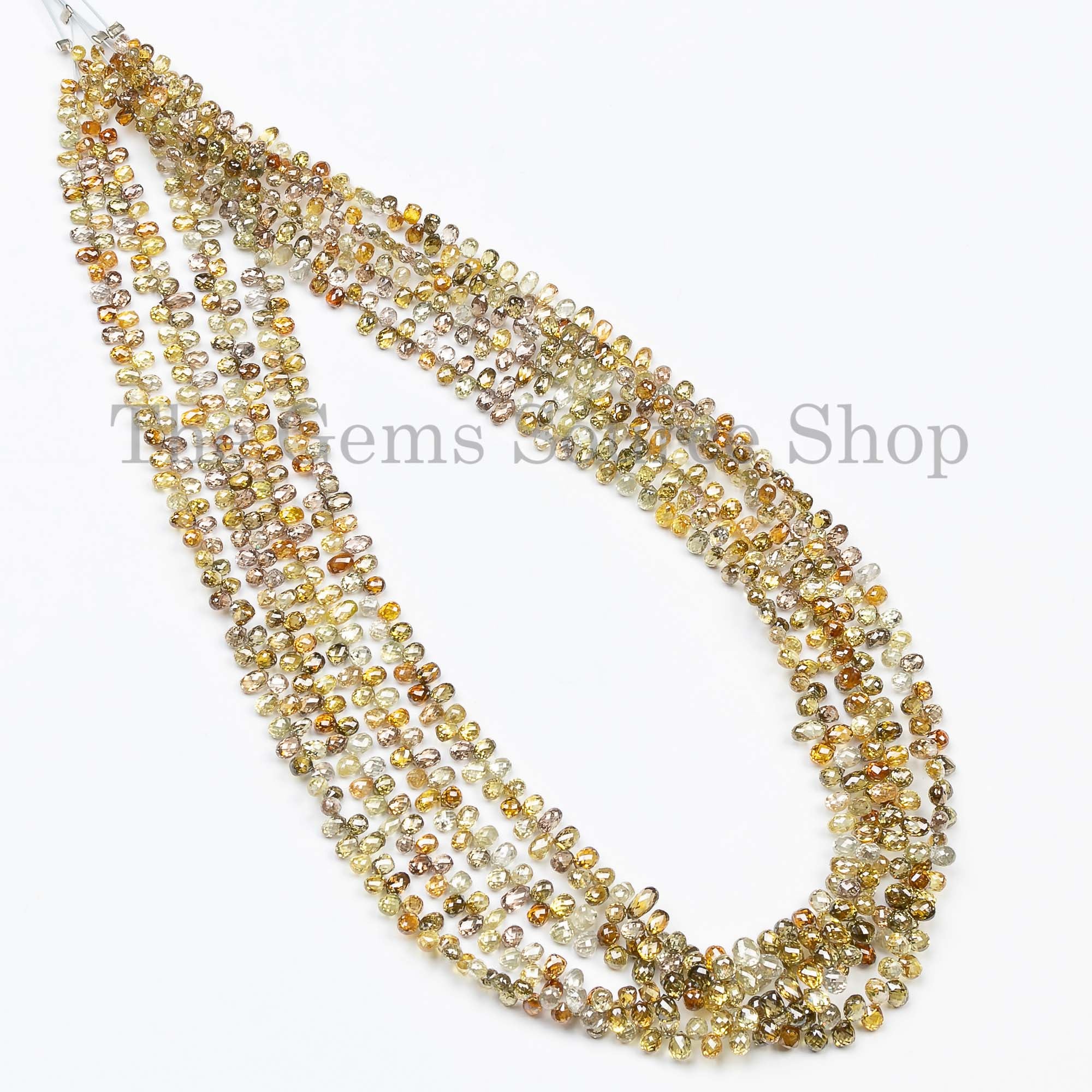 Exclusive High Quality Multi Color Sparkling Diamond Drop Beads, Diamond Faceted Beads