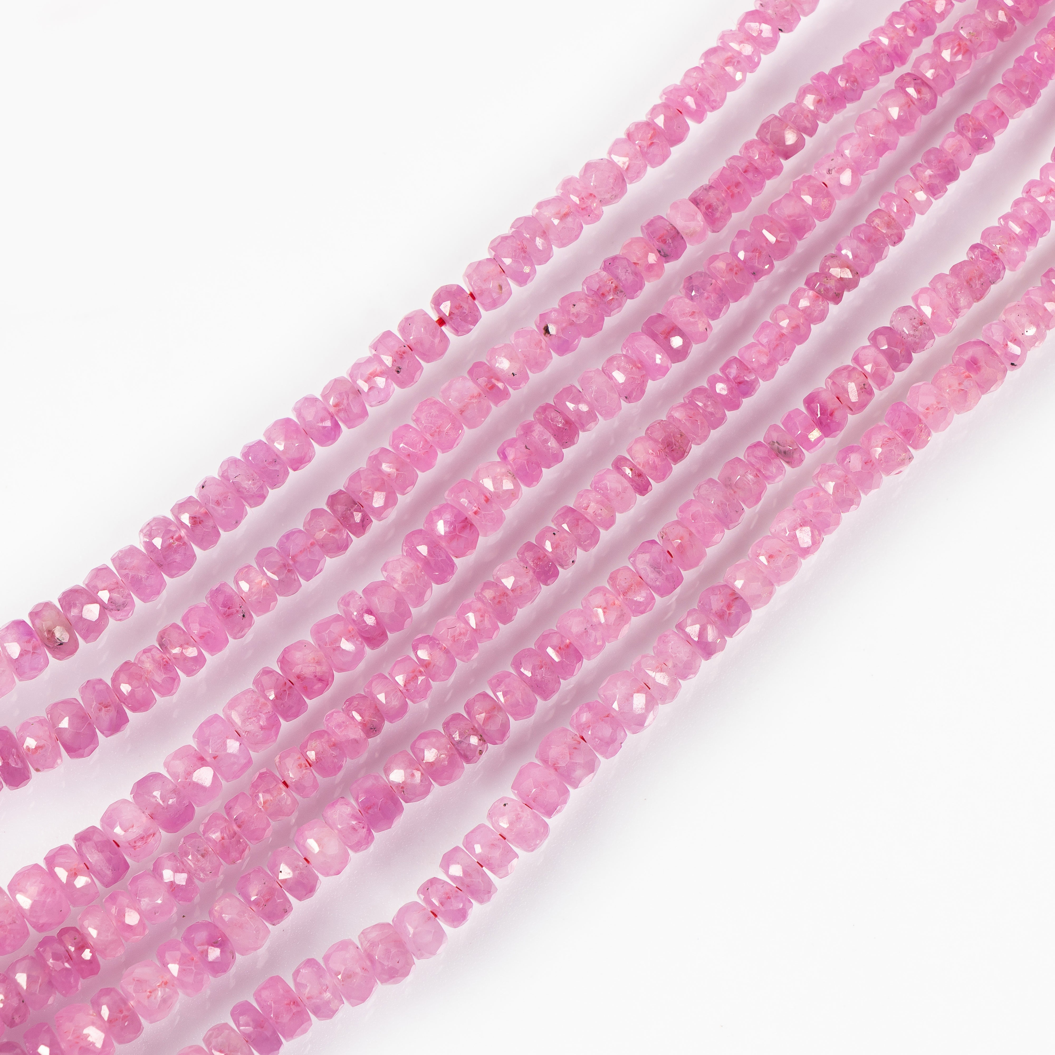 3-6MM Burma Ruby Faceted Rondelle Shape Gemstone Beads TGS-4277
