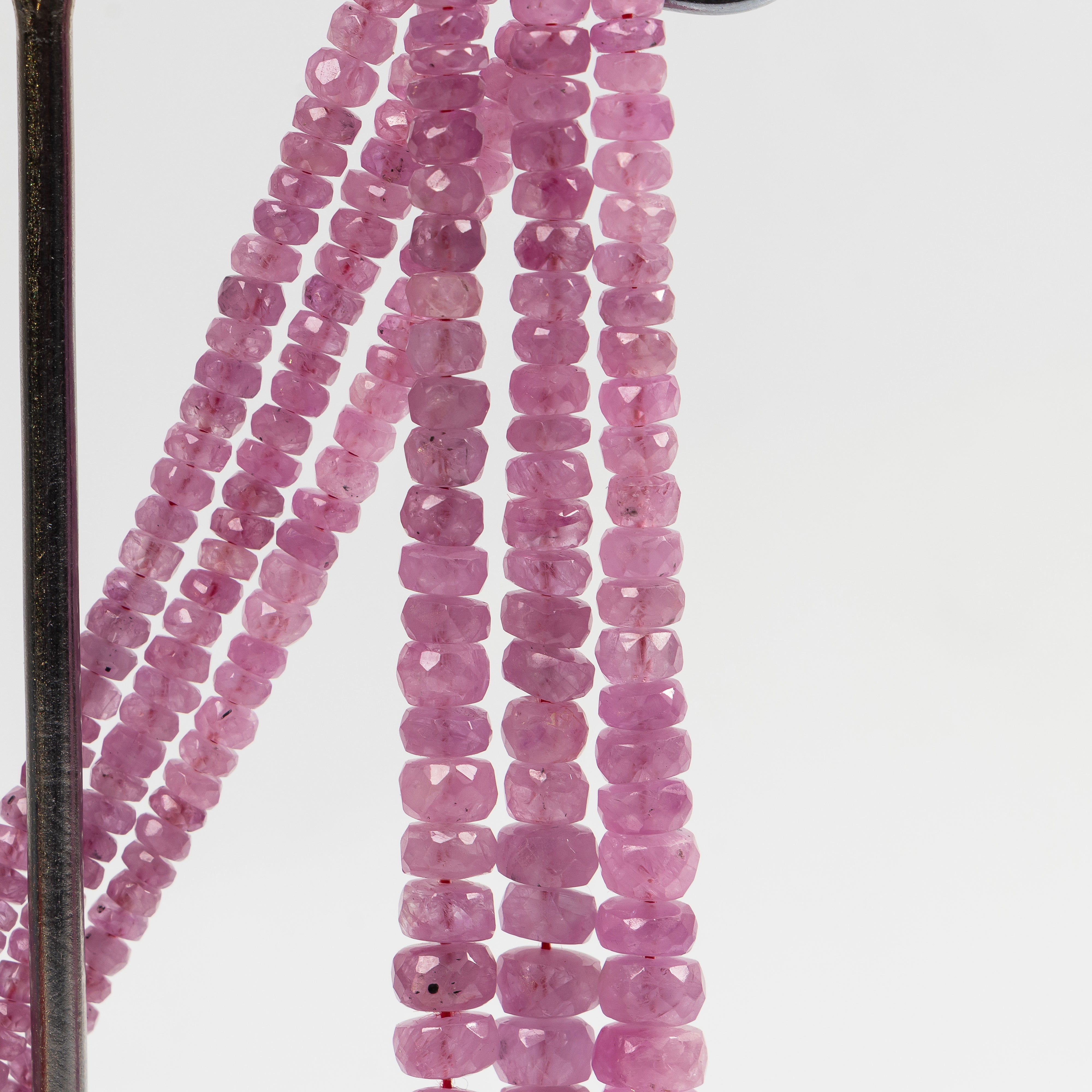 3-6MM Burma Ruby Faceted Rondelle Shape Gemstone Beads TGS-4277