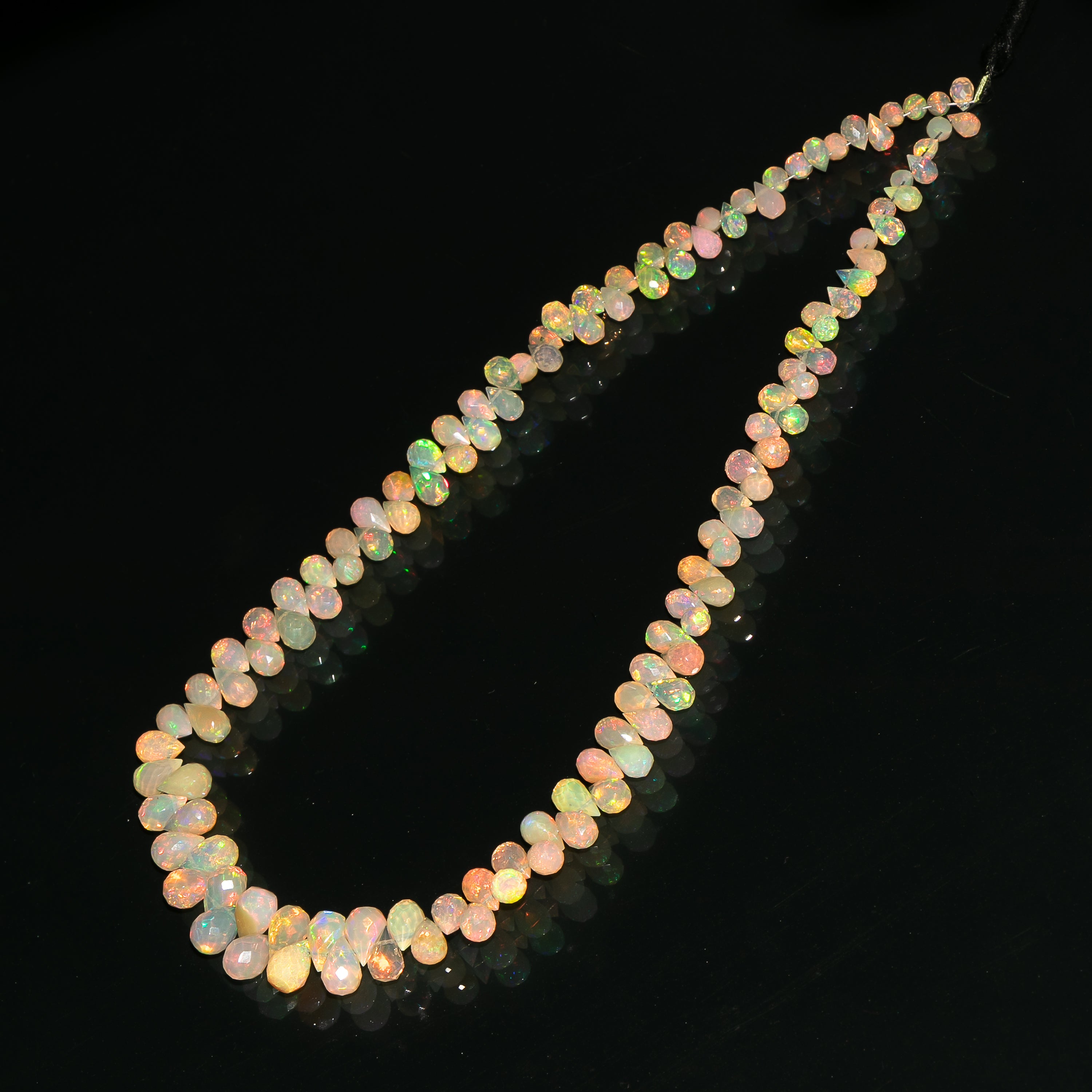 Ethiopian Opal Faceted Beads, 3.5X5.5-6X10mm Ethiopian Opal Drops Beads, Tear Drops Briolettes, Ethiopian Opal Beads, Fire Opal Beads