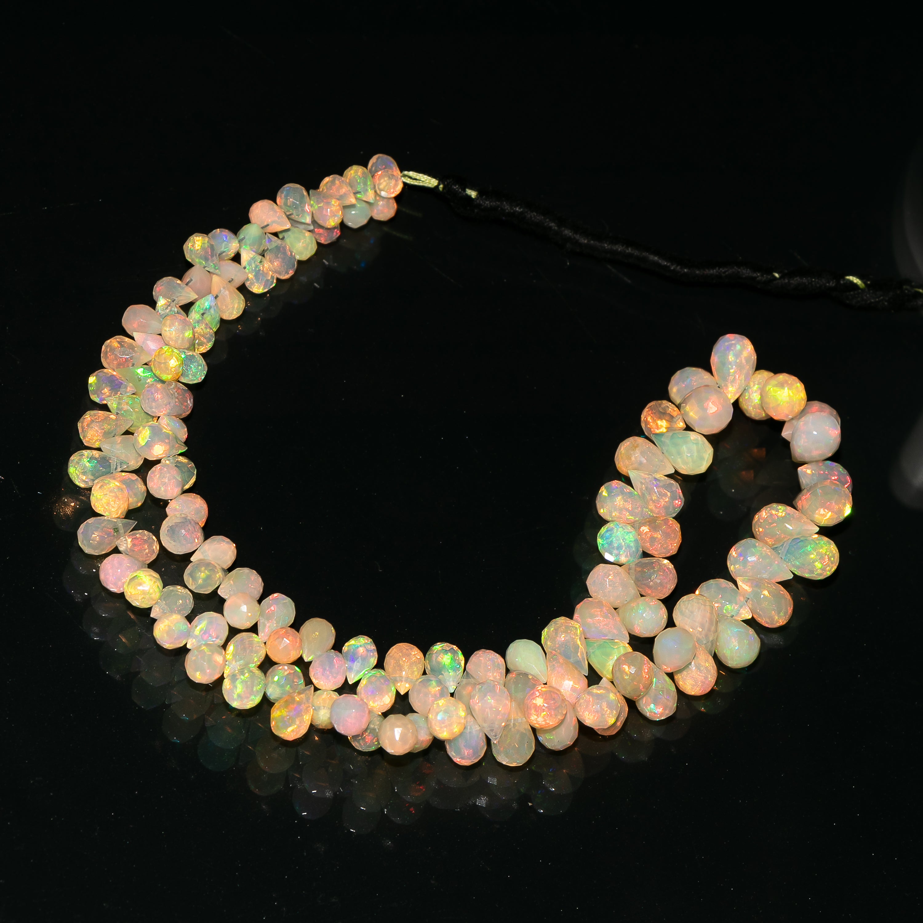 Ethiopian Opal Faceted Beads, 3.5X5.5-6X10mm Ethiopian Opal Drops Beads, Tear Drops Briolettes, Ethiopian Opal Beads, Fire Opal Beads
