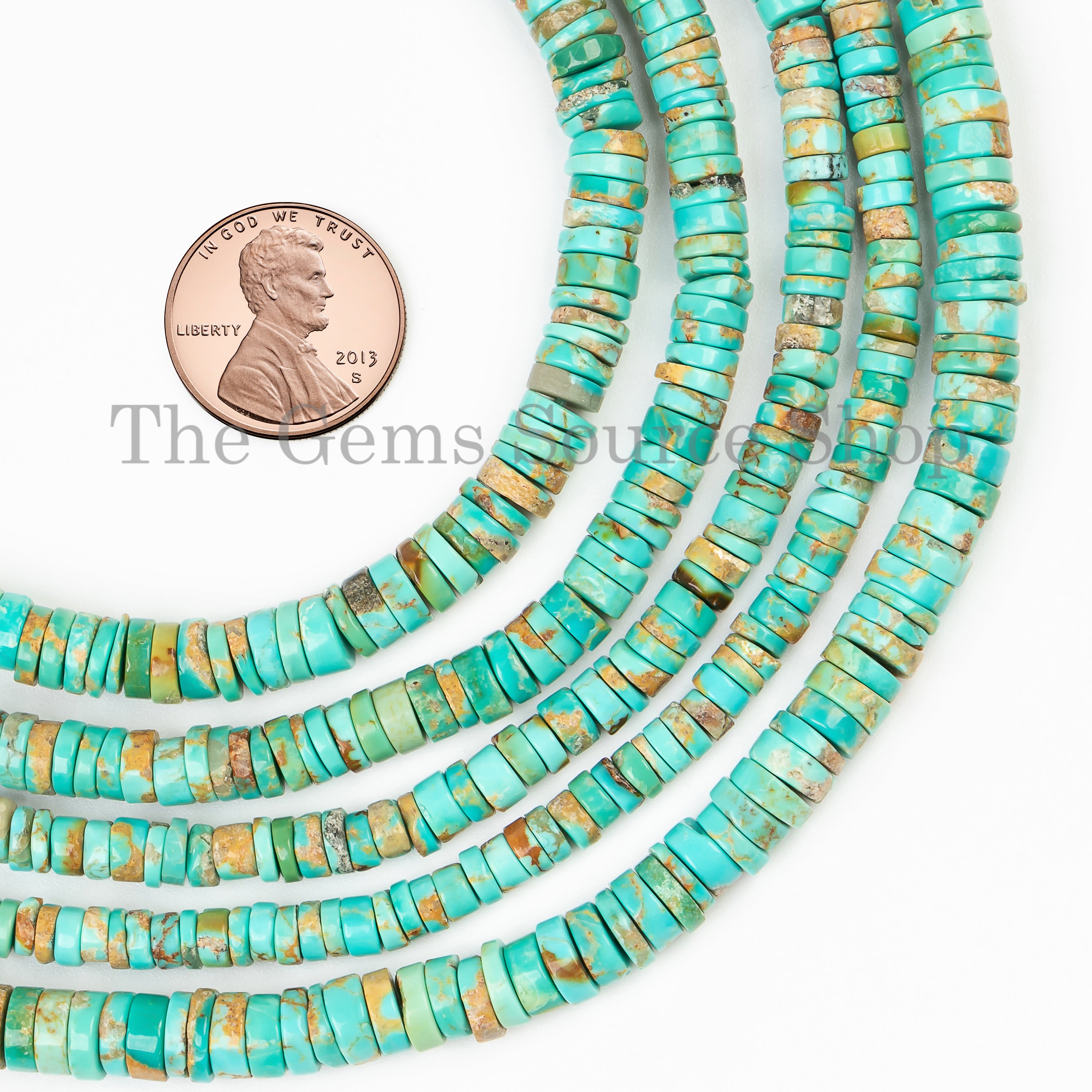 Turquoise Smooth Tyre Shape Beads, Plain Tyre Turquoise Beads