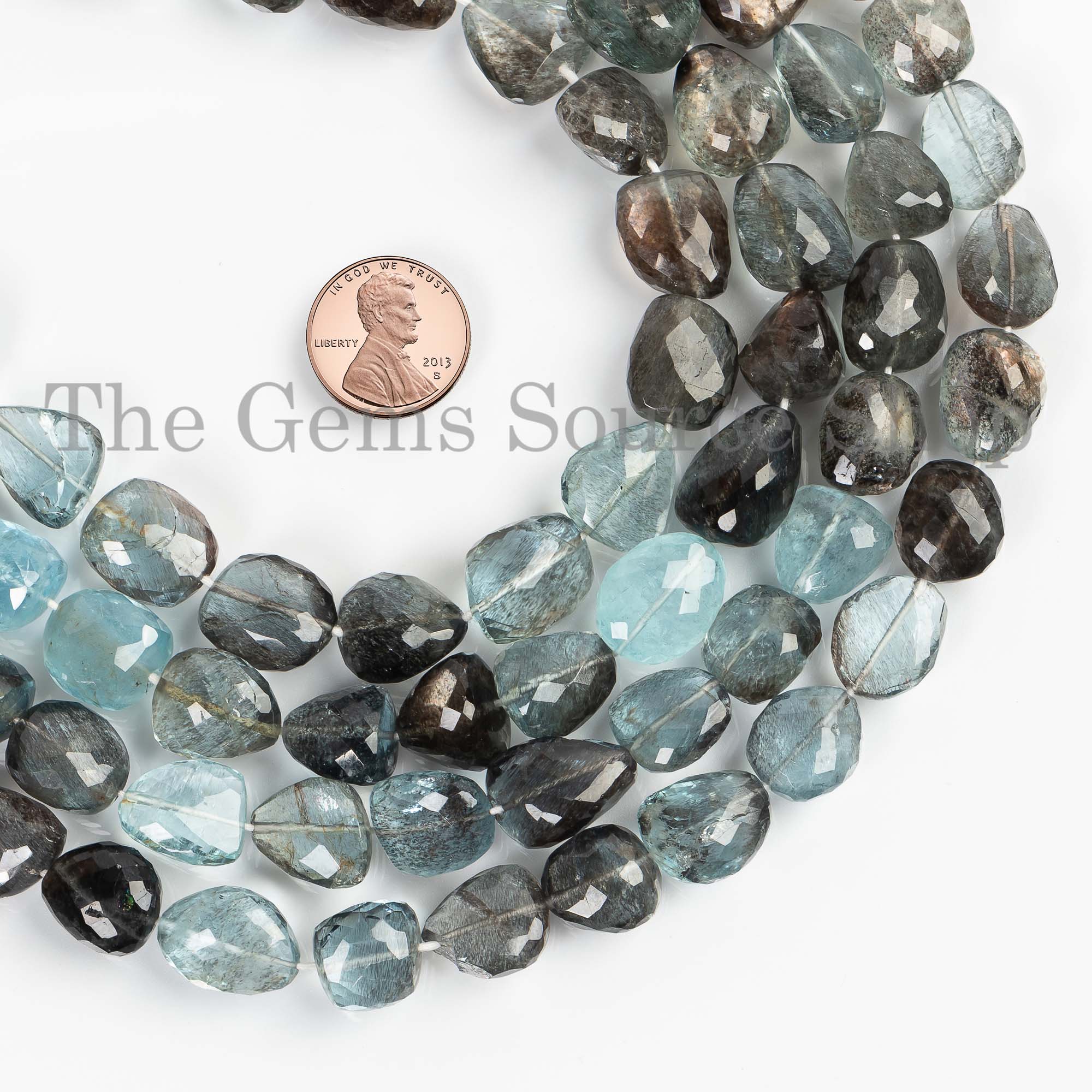 Rare Aquamarine Sunstone Nugget Beads, 12x13-13.5x16mm Aquamarine Fancy Beads, Faceted Beads, Nugget Beads Briolette, Jewelry Making Beads