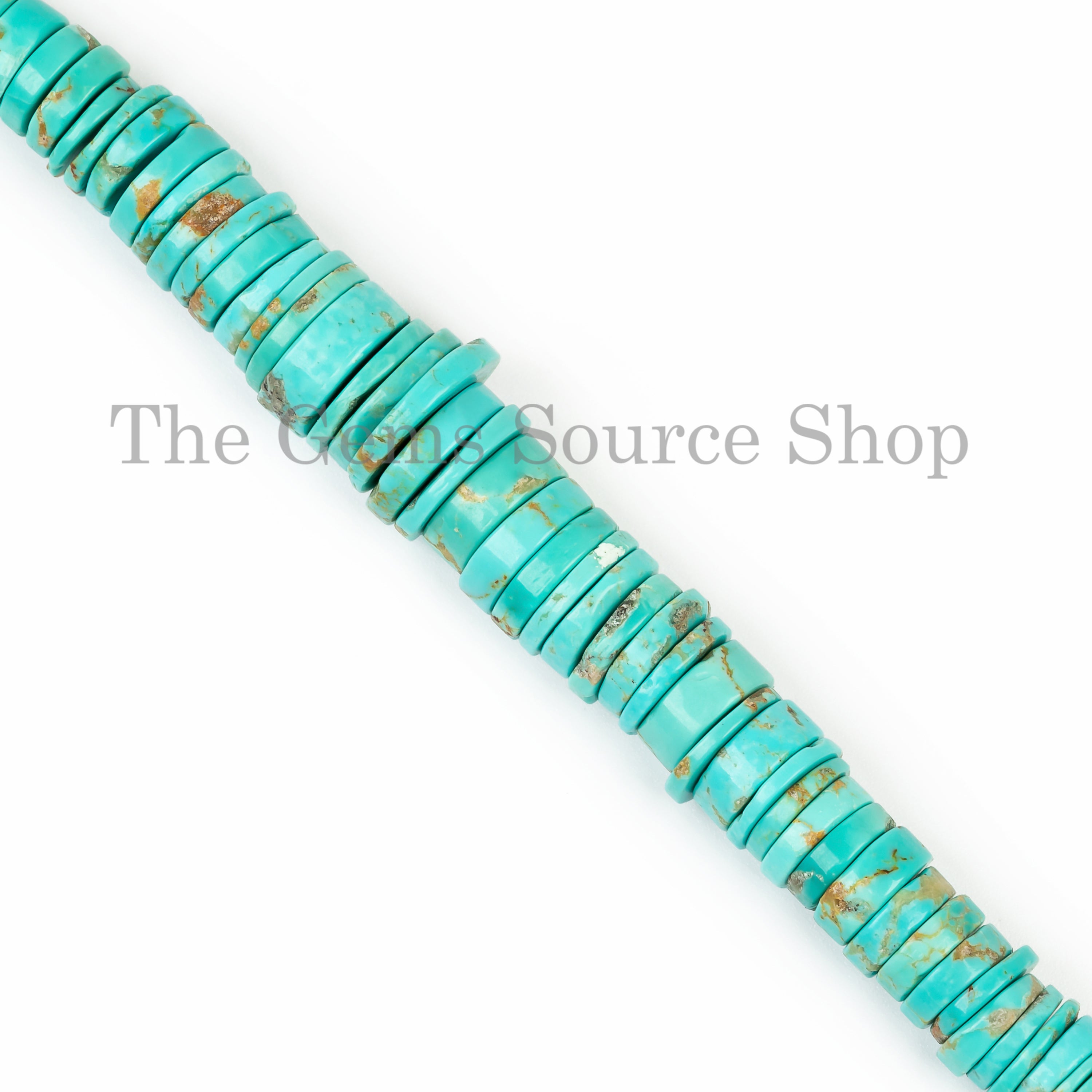 Turquoise Smooth Tyre Shape Beads, Turquoise Plain Tyre Beads Wholesale Beads