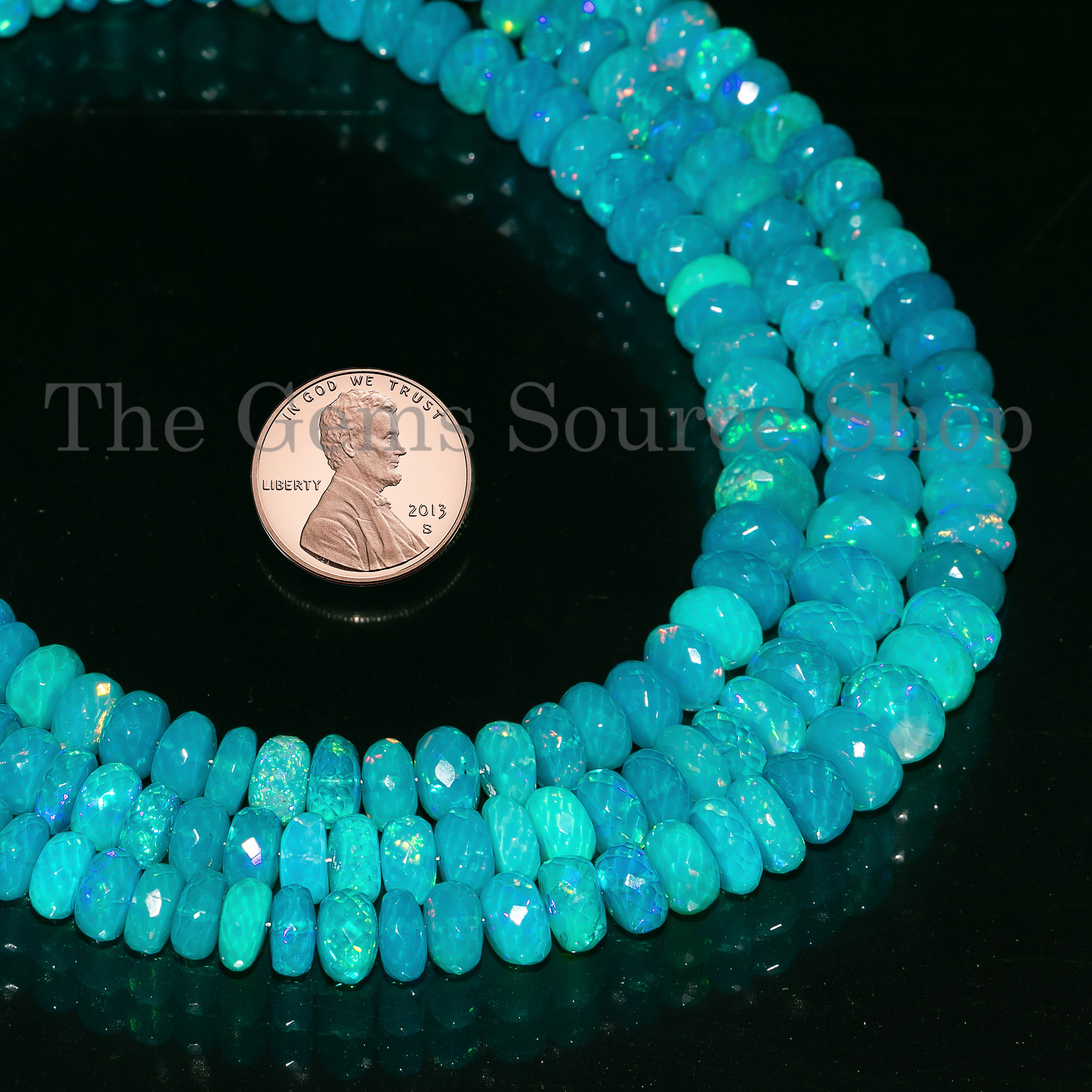 Big Size Natural Paraiba Opal Beads, 4.5-7mm Paraiba Opal Rondelle Beads, Paraiba Opal Faceted Beads, HighQuality Paraiba Opal Beads