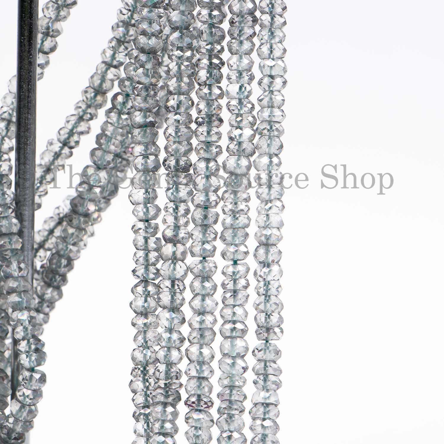 Mystic Topaz Faceted Rondelle Shape Gemstone Beads