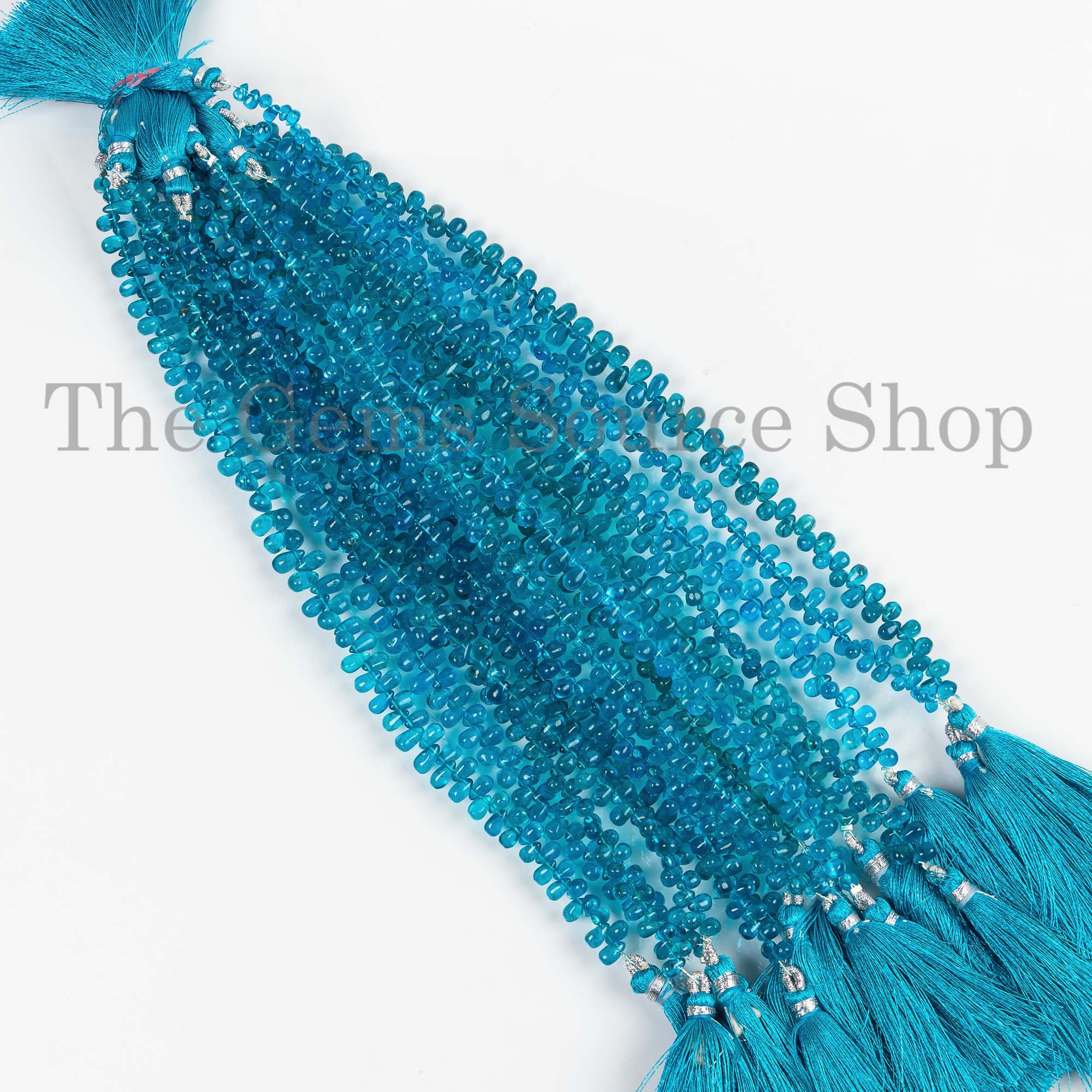3.5x5-4x7.5mm Top Quality Neon Apatite Beads, Neon Apatite Beads, Smooth Beads, Tear Drop Briolette, Apatite Drop Beads, Gemstone Beads