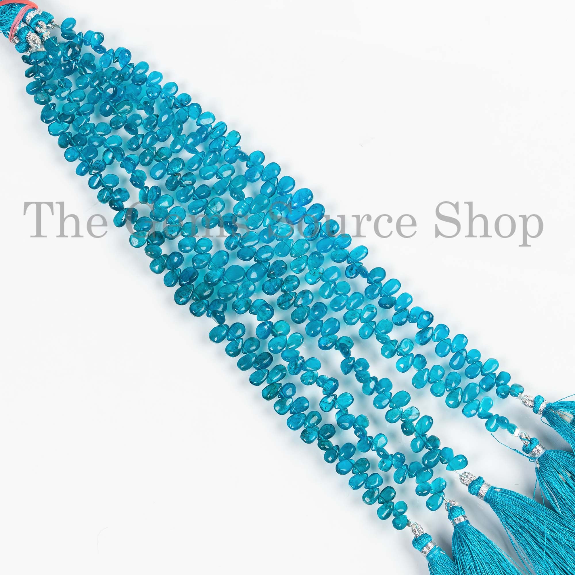 Top Quality Neon Apatite Pear Briolette, 4x6.5-5.5x9mm Neon Apatite Beads, Smooth Beads, Pear Beads, Apatite Drop Beads, Beads Jewelry