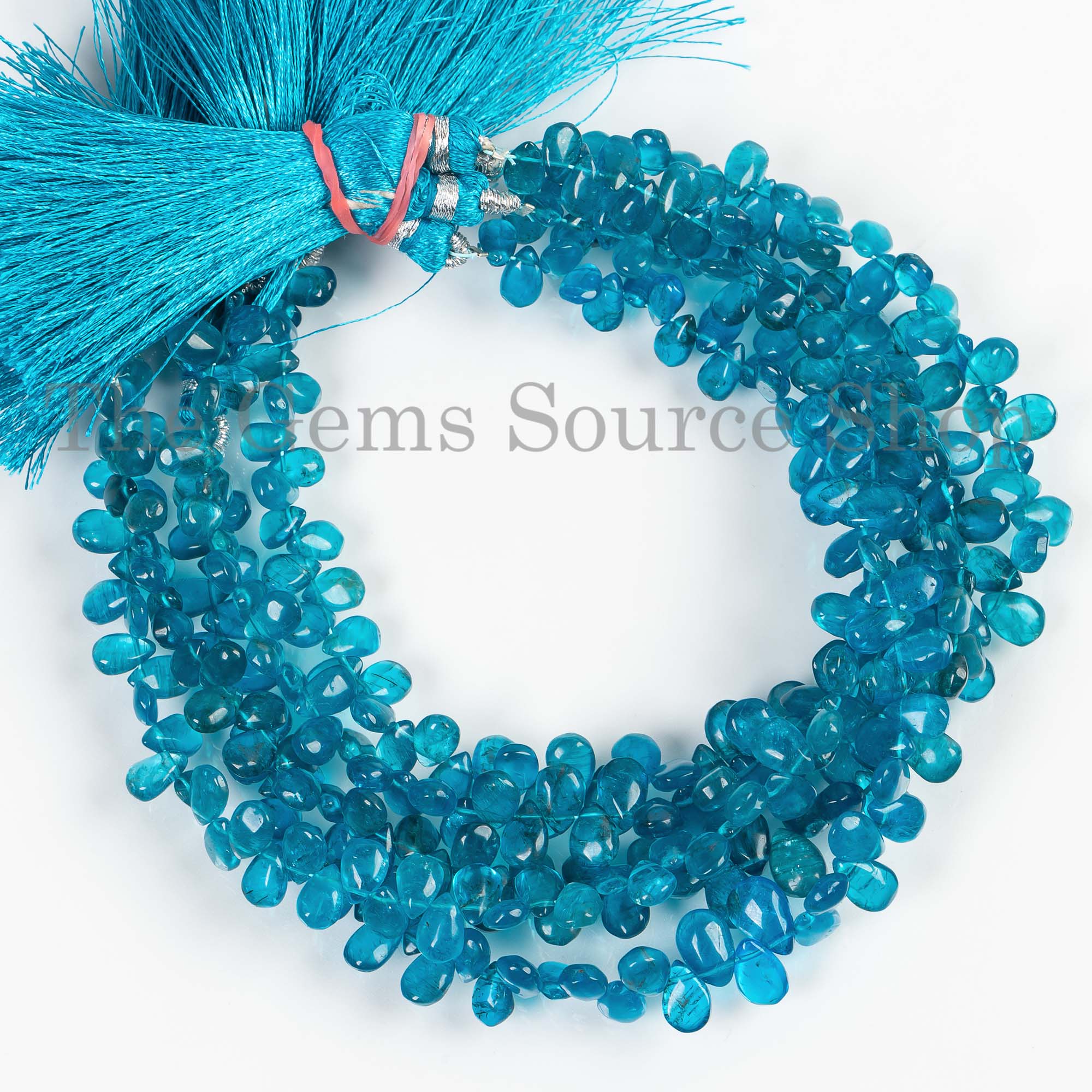 Top Quality Neon Apatite Pear Briolette, 4x6.5-5.5x9mm Neon Apatite Beads, Smooth Beads, Pear Beads, Apatite Drop Beads, Beads Jewelry