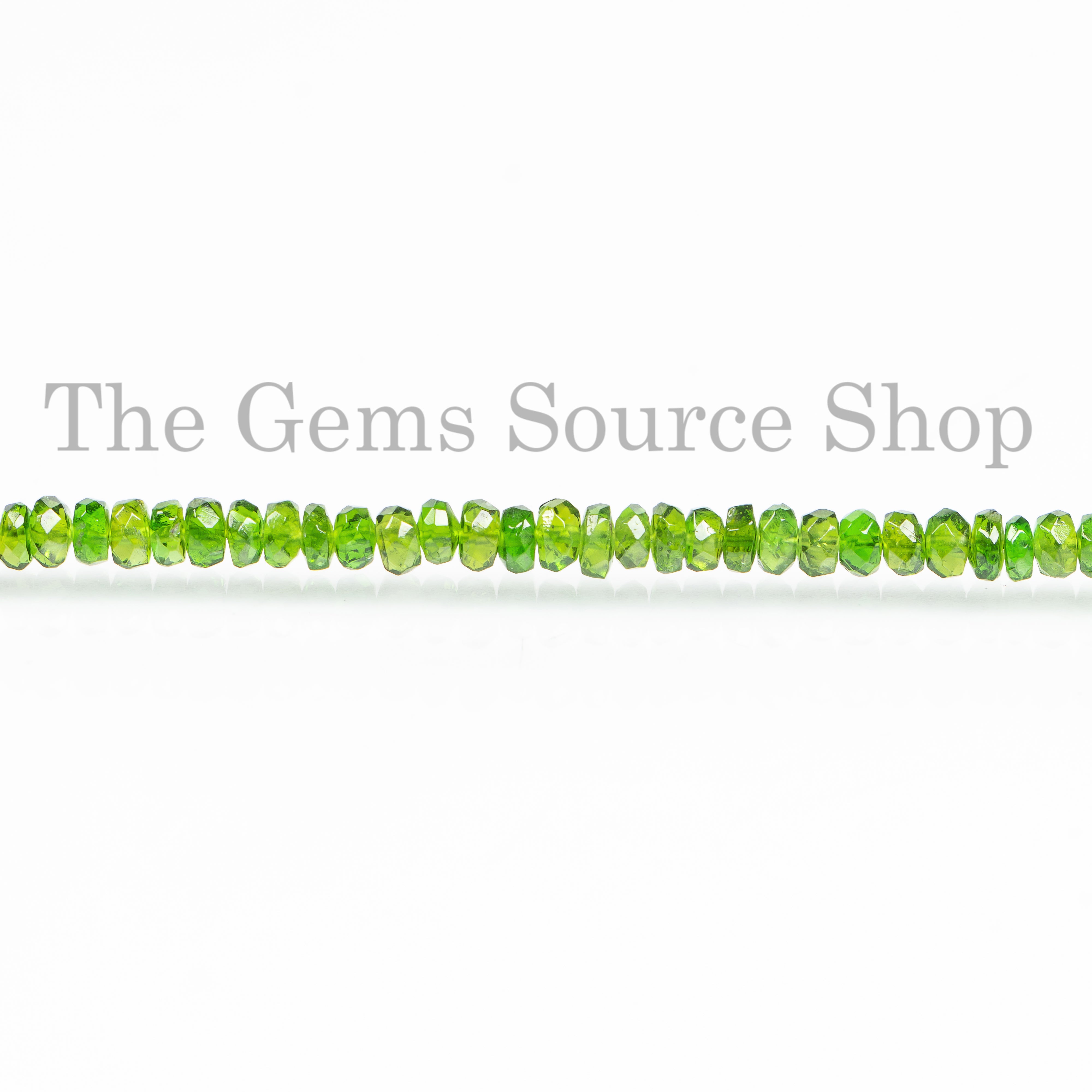 AAA Quality Chrome Diopside Faceted Rondelle 2.5-4mm Loose Beads, TGS-4089