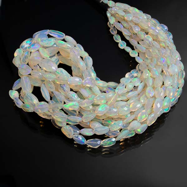 Natural Ethiopian Opal Faceted Nuggets Beads, Gemstone Beads, Fancy Shape Beads