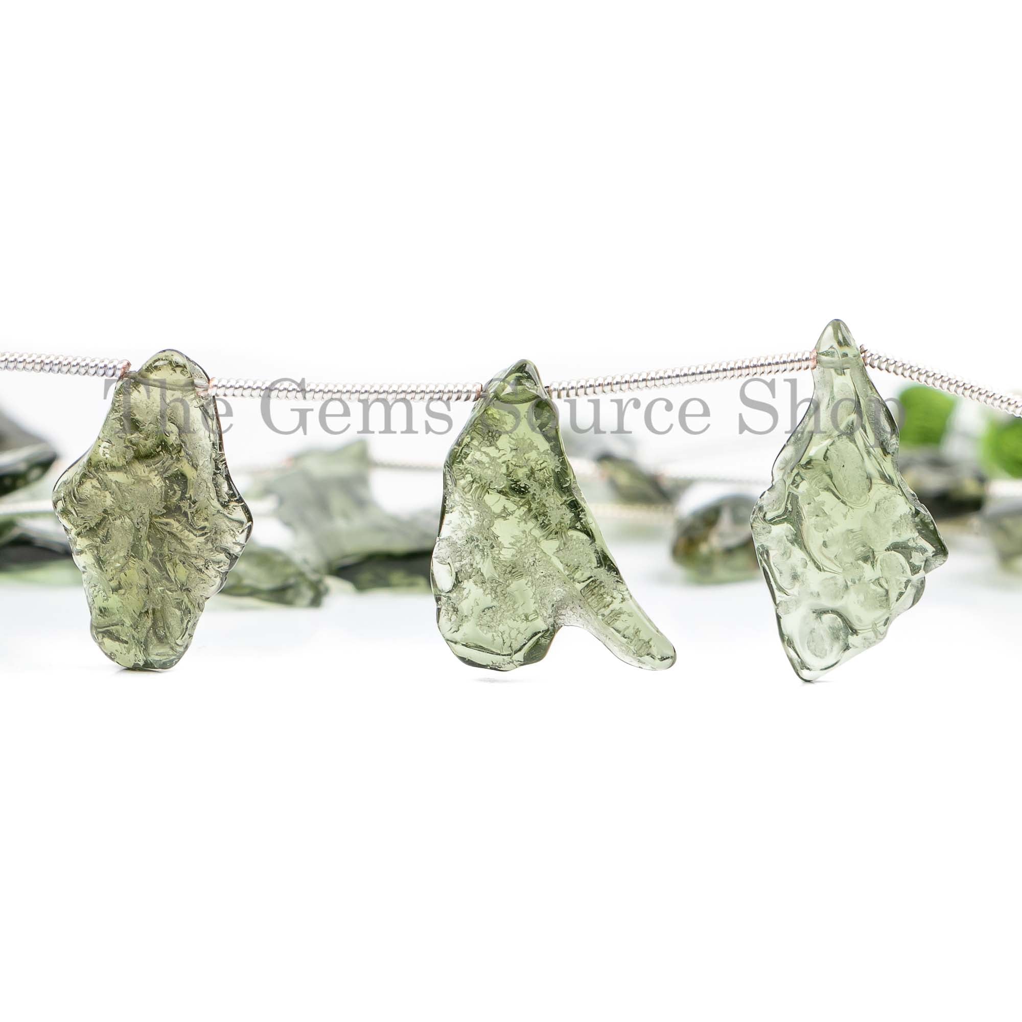 Top Quality Moldavite Fancy Nuggets Beads, Moldavite Nuggets Beads, Fancy Beads, Gemstone Beads
