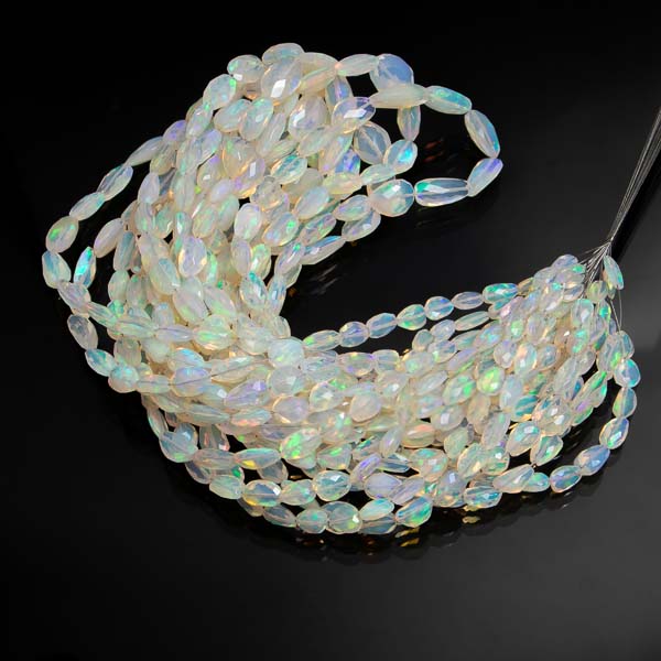 Natural Ethiopian Opal Faceted Nuggets Beads, Gemstone Beads, Fancy Shape Beads