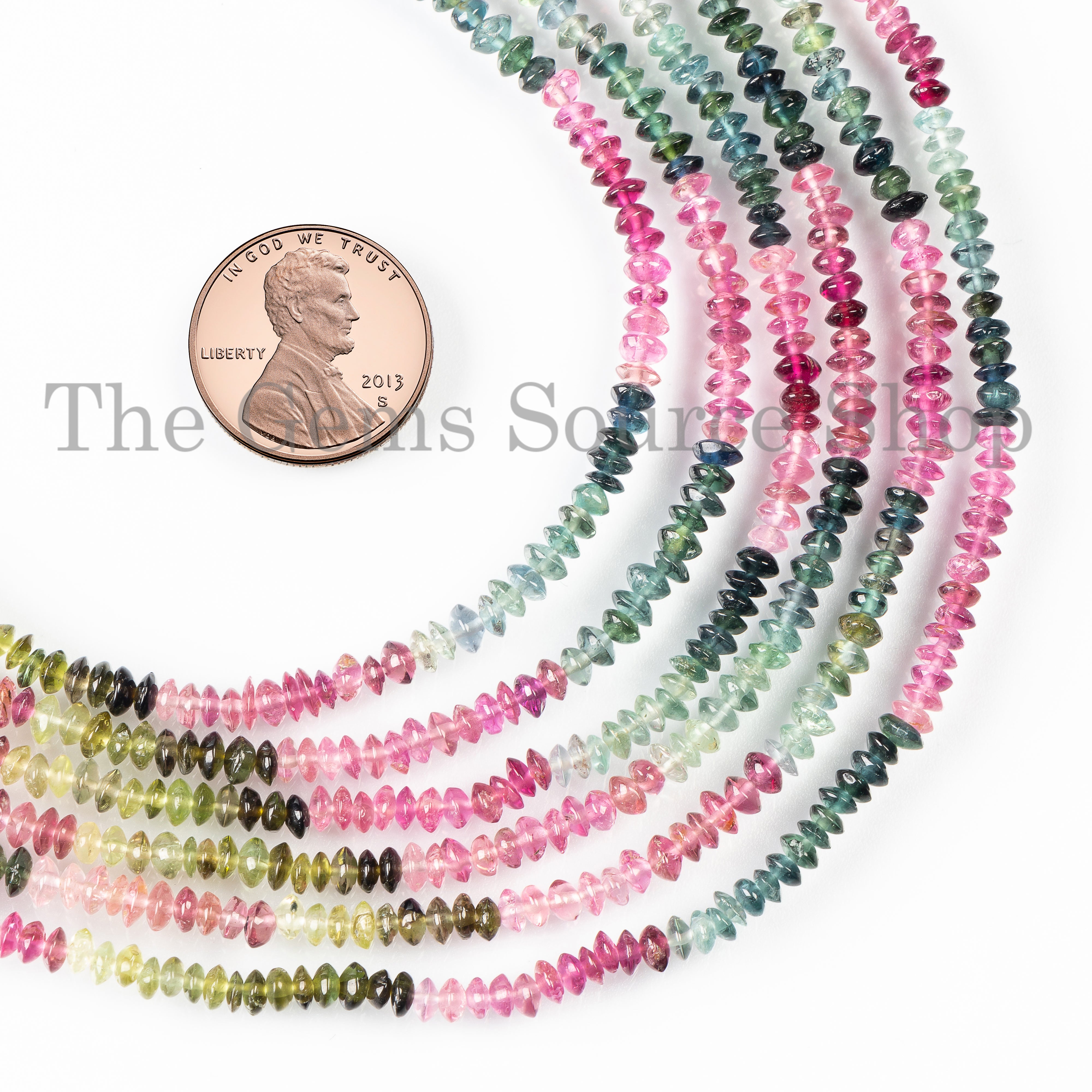Multi Tourmaline 3-3.5mm Button Beads, Tourmaline Button Beads, Tourmaline Beads, Multi Tourmaline Beads, Smooth Tourmaline Beads