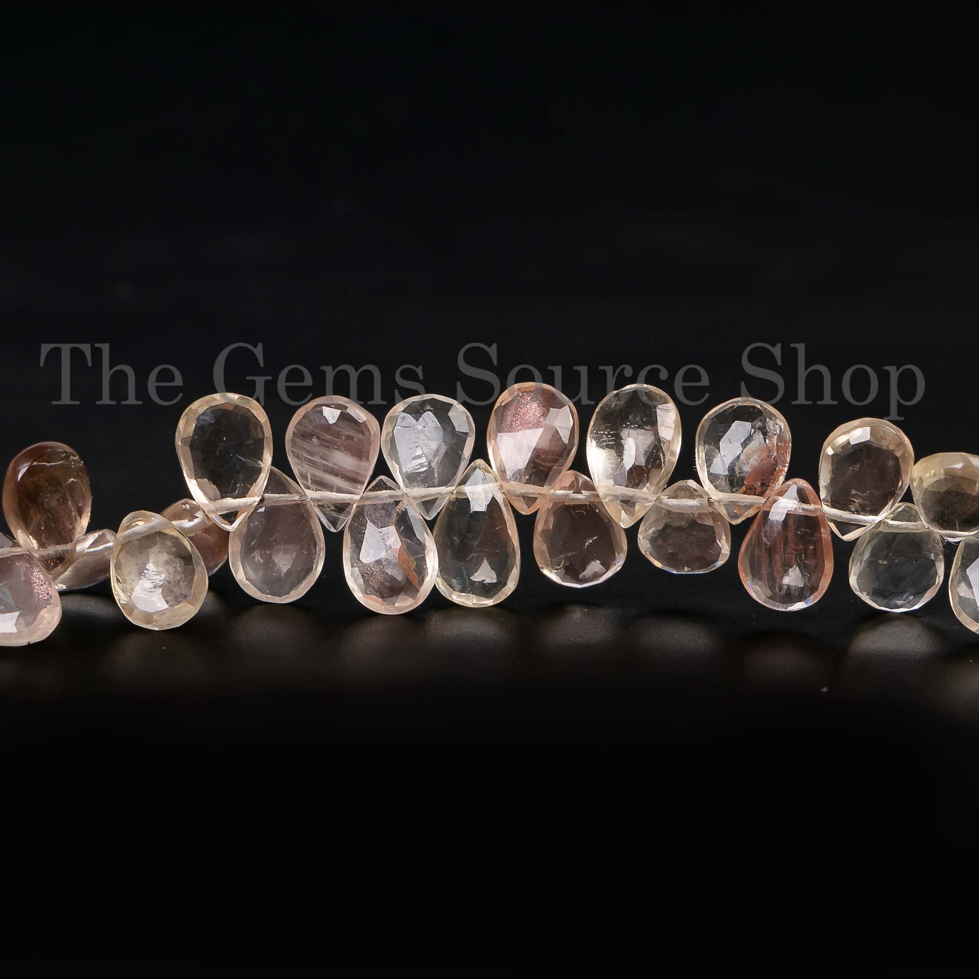 Super Top Quality Oregon Sunstone 5.5x8-6x9mm Pear Briolette, Sunstone Pear Beads, Oregon Sunstone Beads, Natural Oregon Sunstone Gemstone