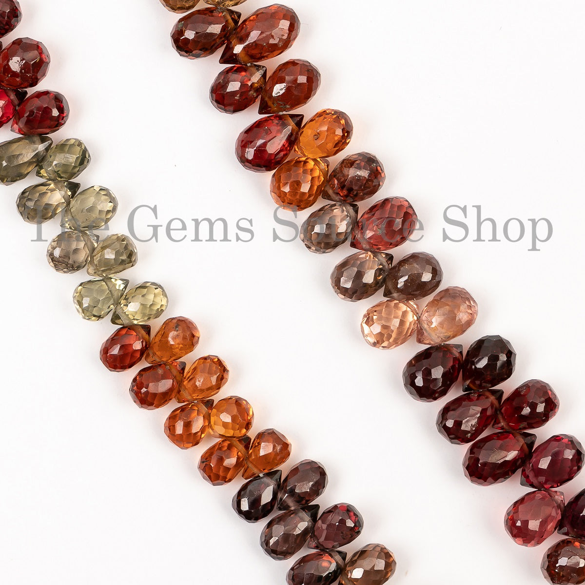 Tundra Sapphire Briolette Drops Beads, Loose Sapphire Beads, Faceted Drops Beads