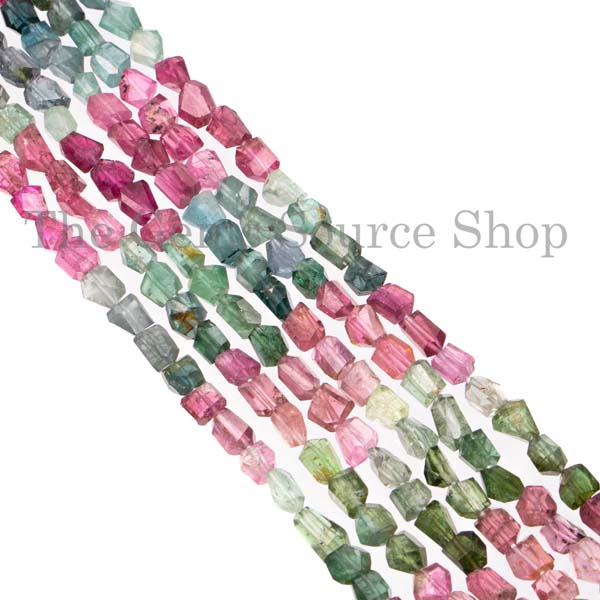 Multi Tourmaline Faceted Nugget Beads, Tourmaline Faceted Beads, Nugget Beads, Tourmaline Beads, Fancy Beads