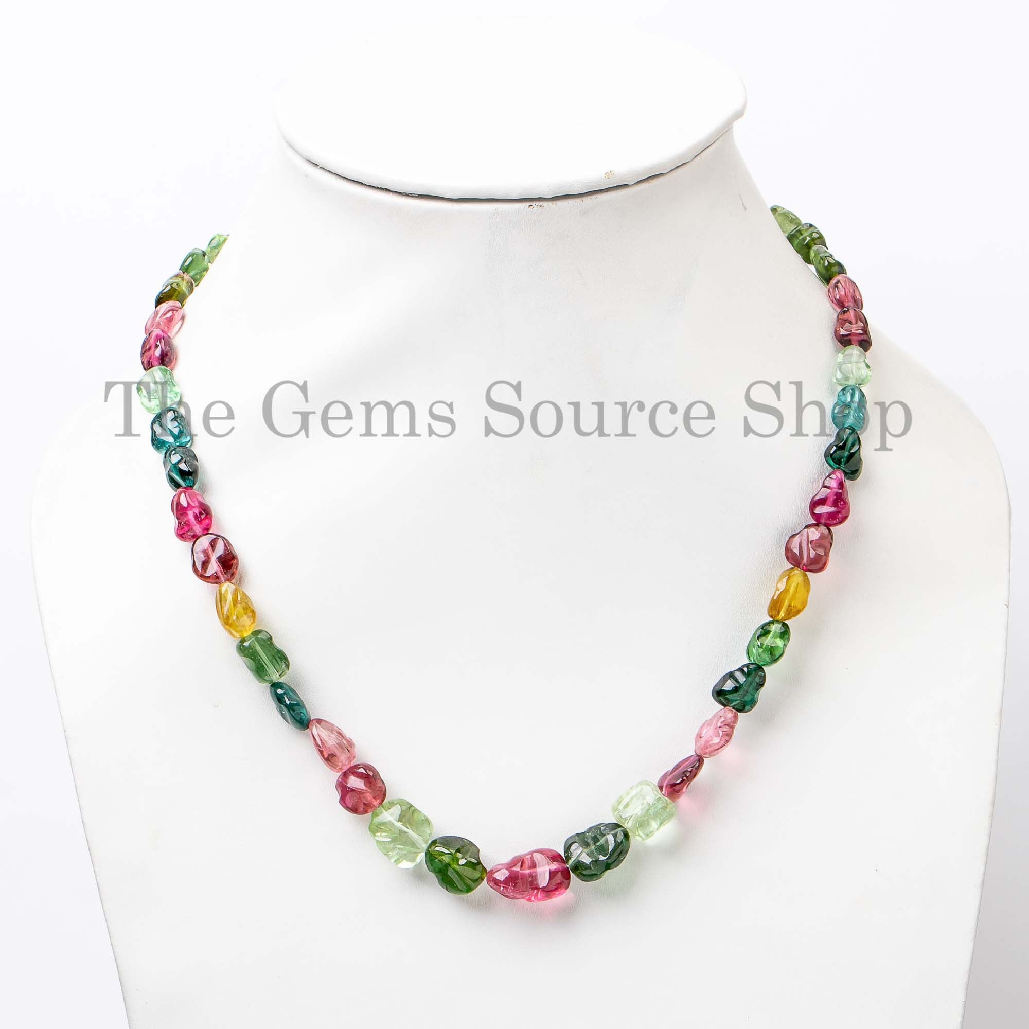 AAA Quality Multi Tourmaline Necklace, Tourmaline Nugget Beads Necklace, Gemstone Jewelry