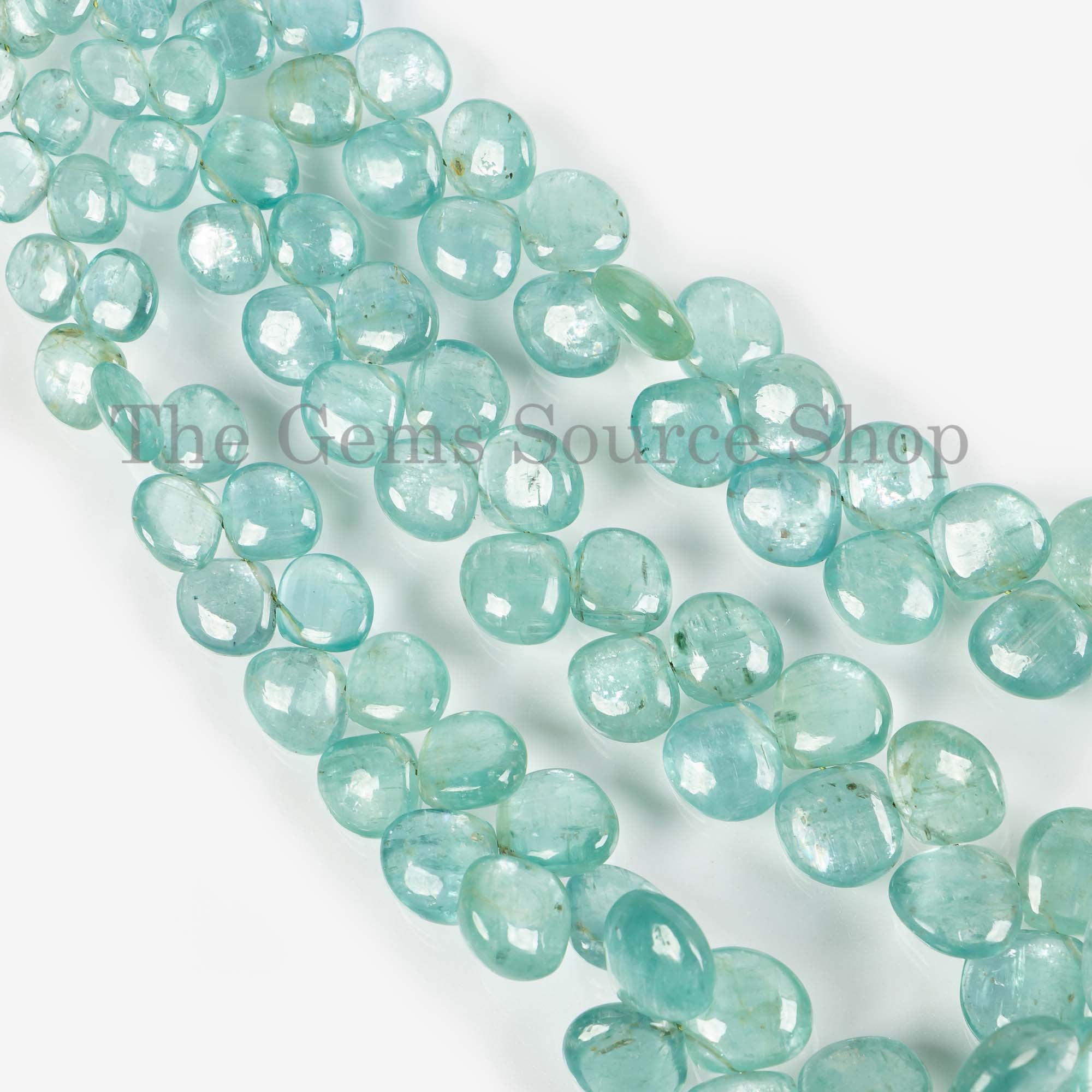 Rare Kyanite Smooth Heart Beads, 5.5-11mm Kyanite Heart Briolette, Smooth Beads, Heart Shape Beads, Kyanite Gemstone, Jewelry Beads
