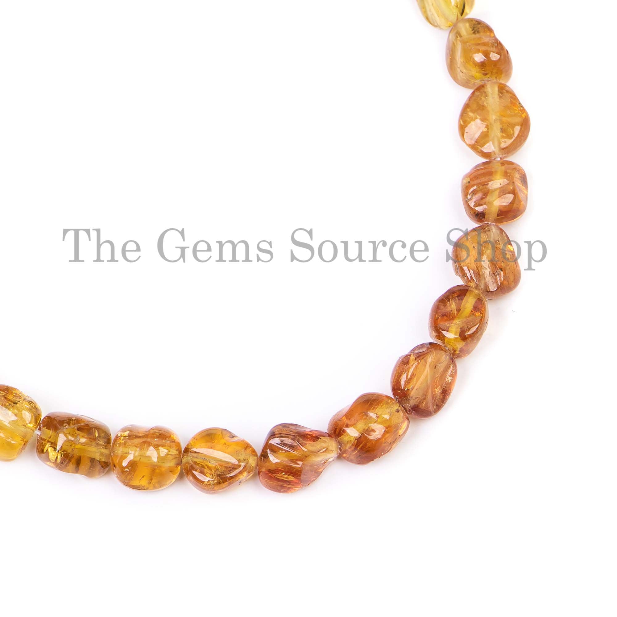 Natural Imperial Topaz Necklace, Fancy Organic Nuggets, Gemstone Necklace, Nugget Necklace, Smooth Necklace