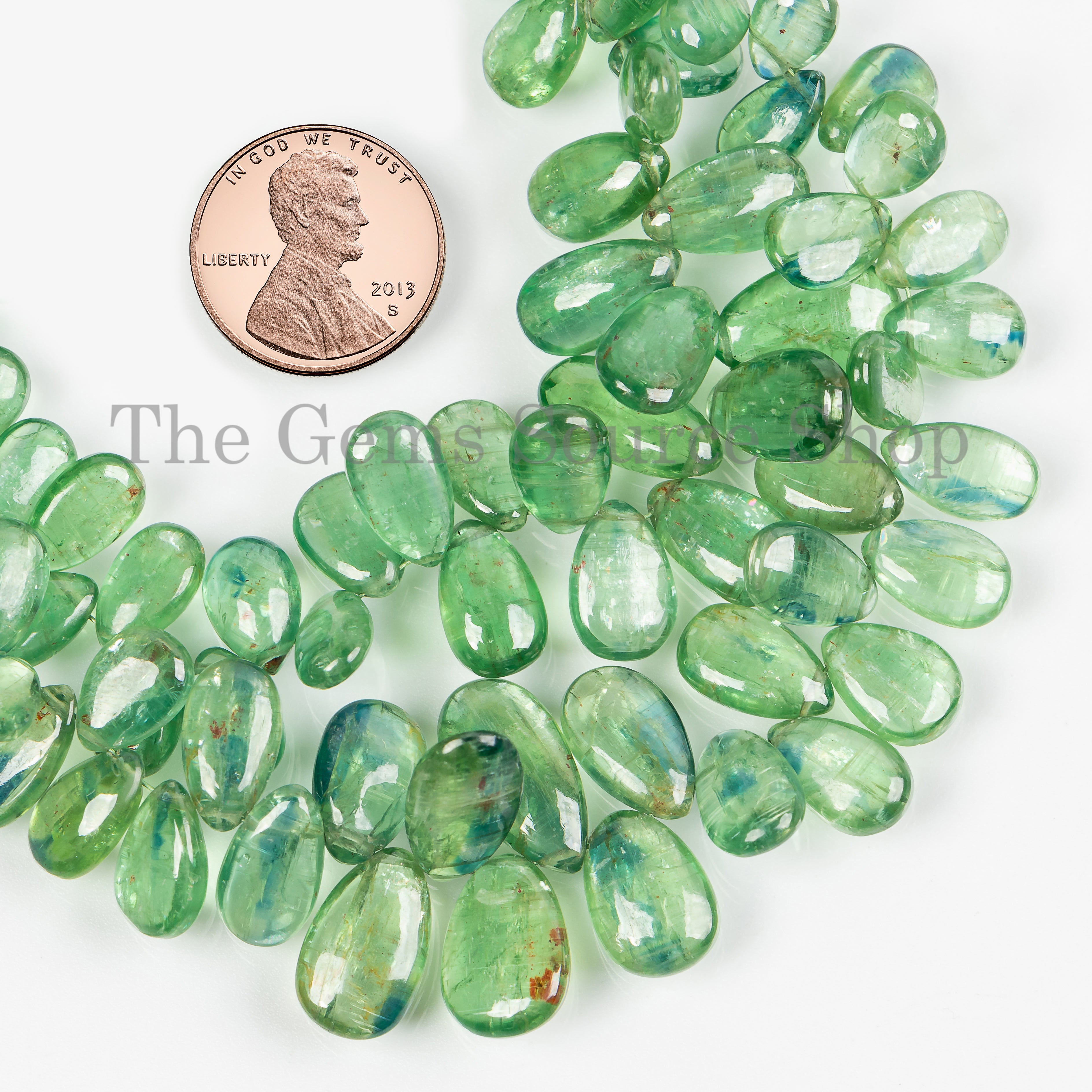 Rare Mint Kyanite Beads, Kyanite Smooth Pear Shape Beads, Kyanite Gemstone Beads