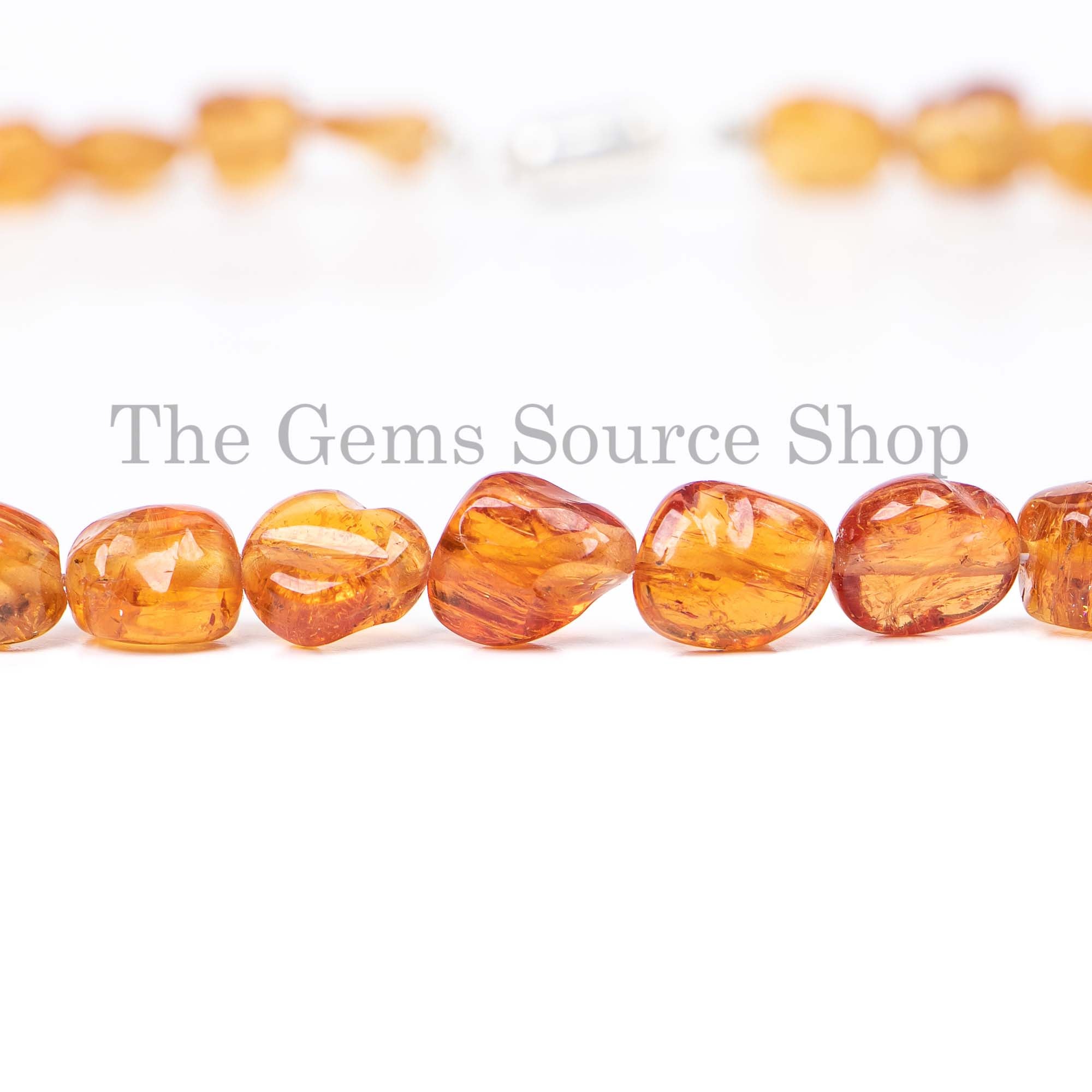 Natural Imperial Topaz Necklace, Fancy Organic Nuggets, Gemstone Necklace, Nugget Necklace, Smooth Necklace