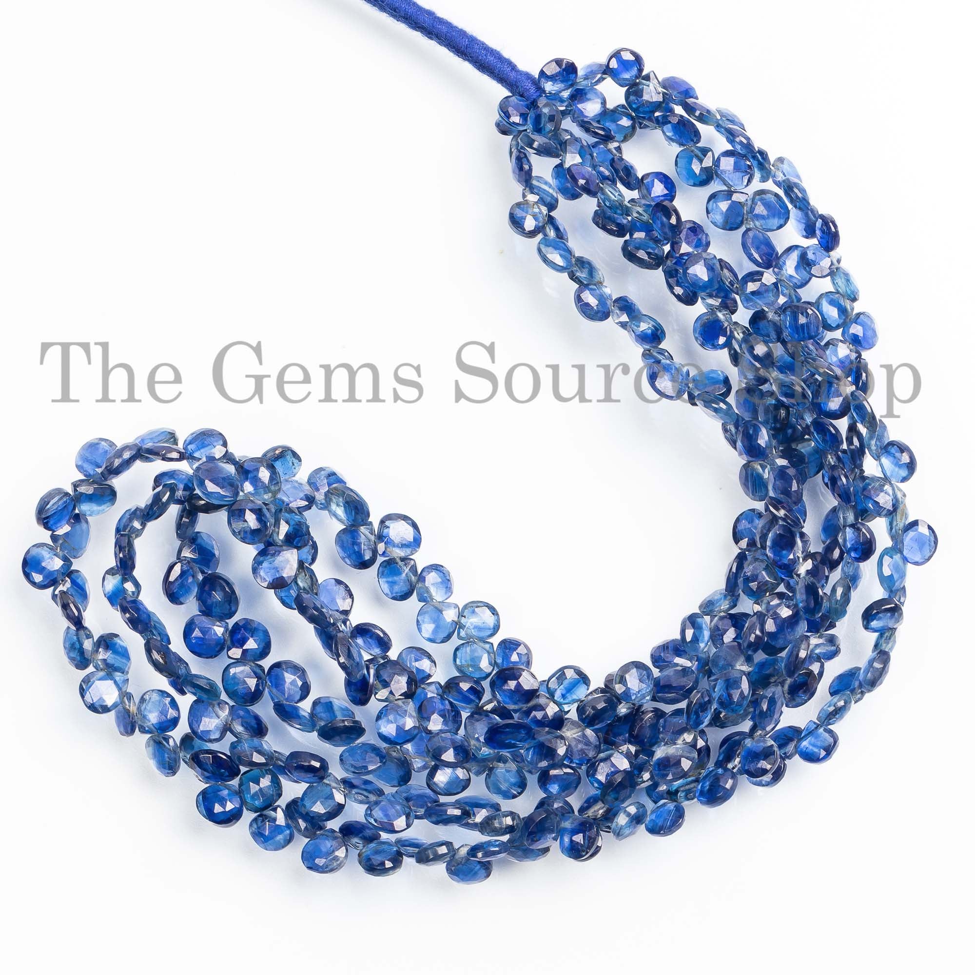 Kyanite Beads, Kyanite Faceted Beads, Kyanite Heart Shape Beads, Kyanite Gemstone Beads