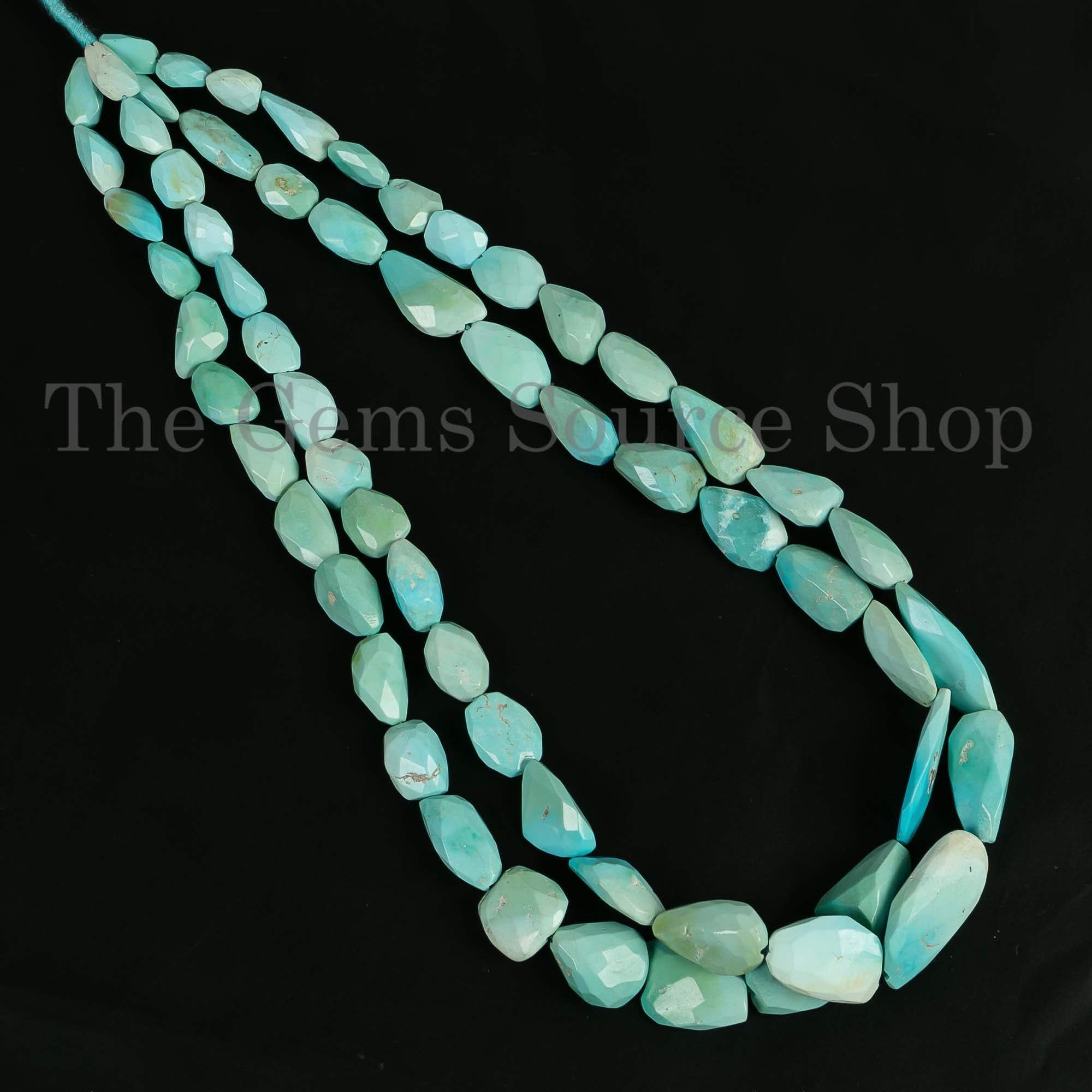 Natural Sleeping Beauty Turquoise Beads, Turquoise Briolette Tumbles, Loose Fancy Turquoise Nuggets
