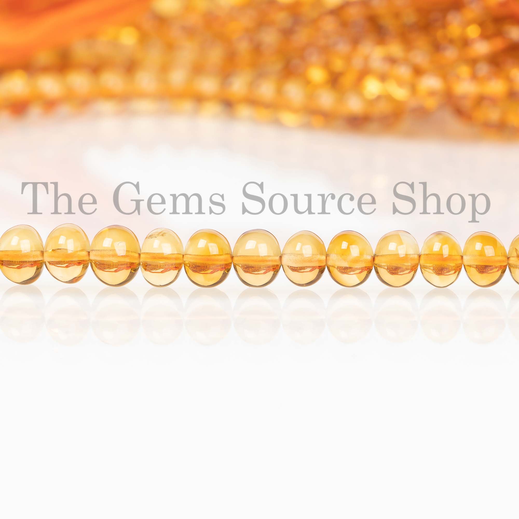 Top Quality Madeira Citrine Beads, Citrine Smooth Rondelle Beads, Plain Citrine Beads, Citrine Gemstone Beads