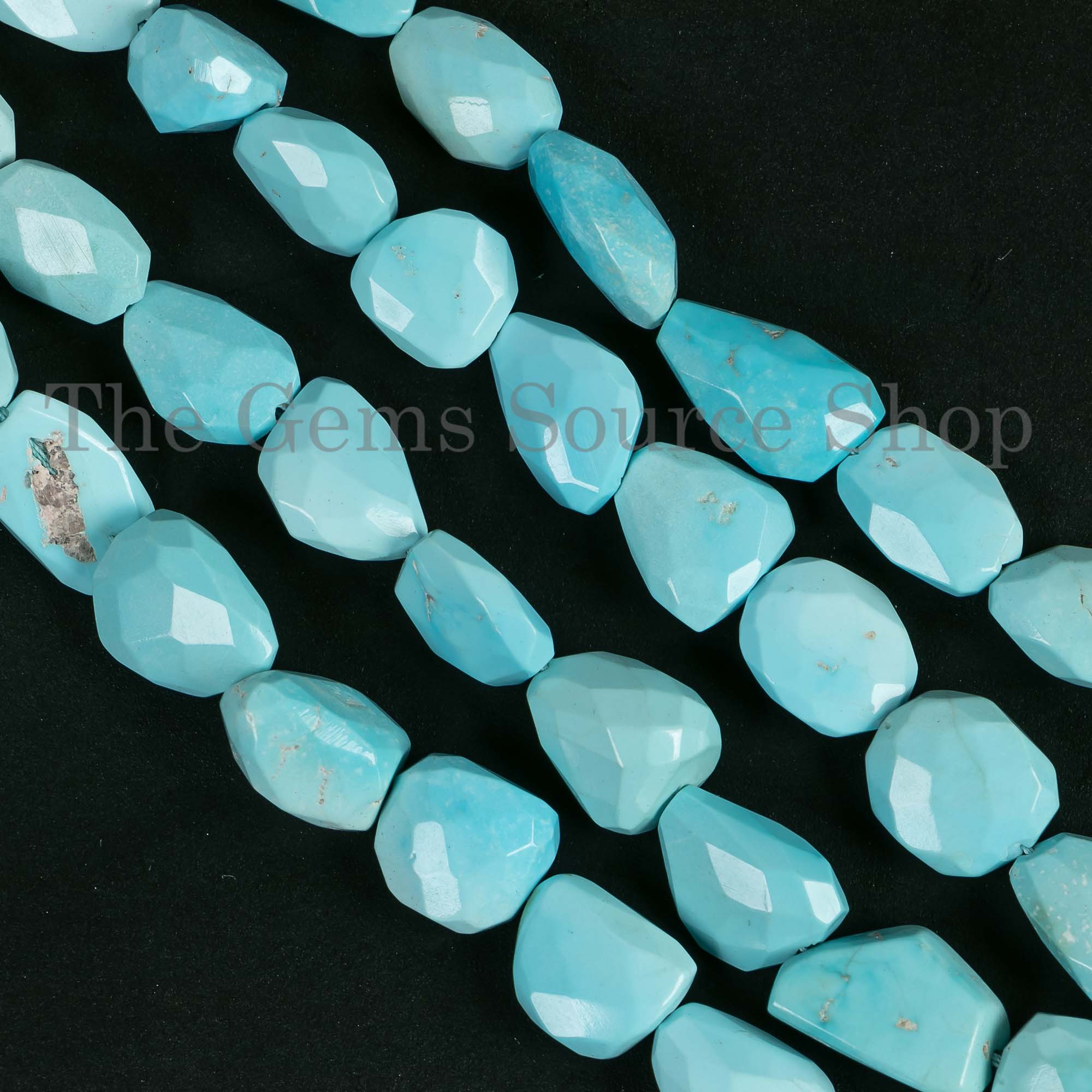 Turquoise Briolette Nuggets, Turquoise Fancy Tumbles, Loose Sleeping Beauty Turquoise Beads
