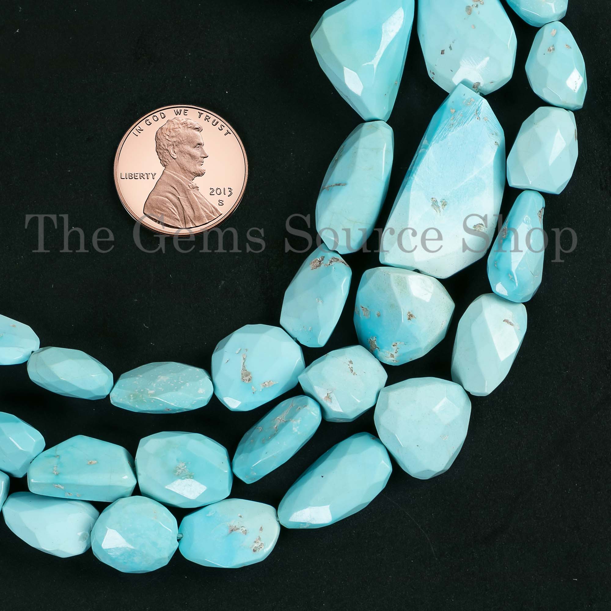 Turquoise Briolette Nuggets, Turquoise Fancy Tumbles, Loose Sleeping Beauty Turquoise Beads