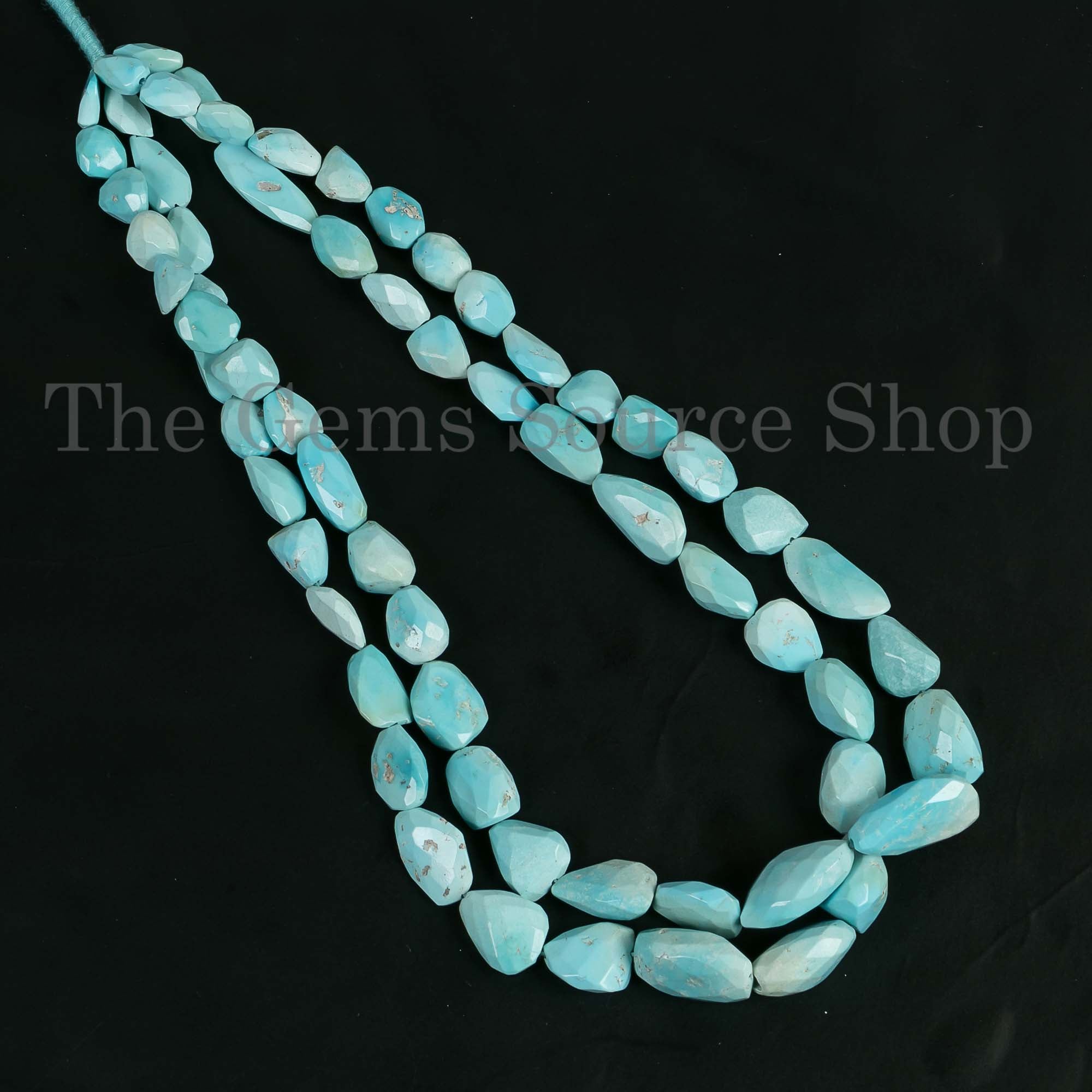 Natural Turquoise Nuggets, Turquoise Briolette Tumbles, Fancy Turquoise Strand, Jewelry Making Beads