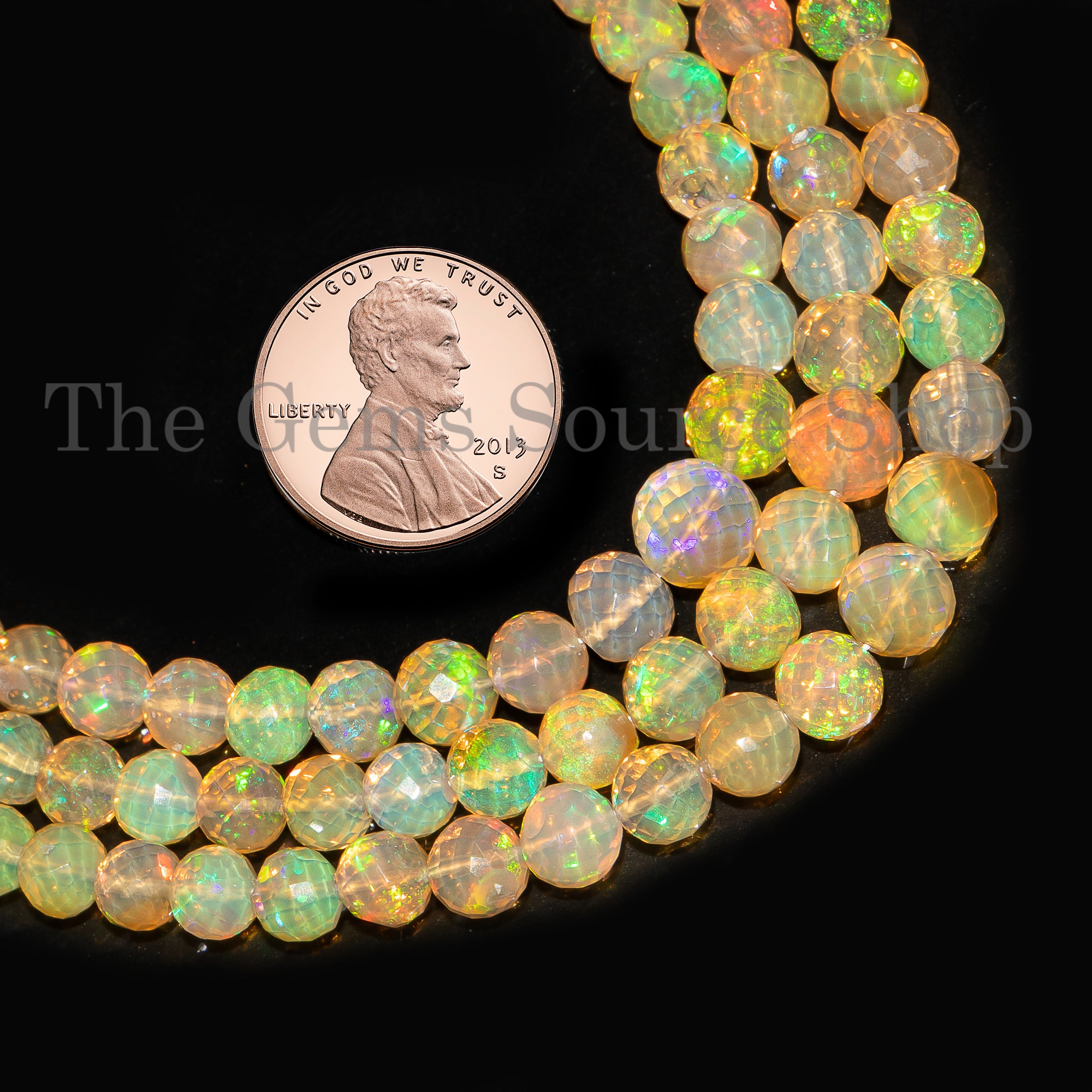 Top Quality Ethiopian Opal Gemstone Beads, Flashy Ethiopian Opal Faceted Round Shape Beads