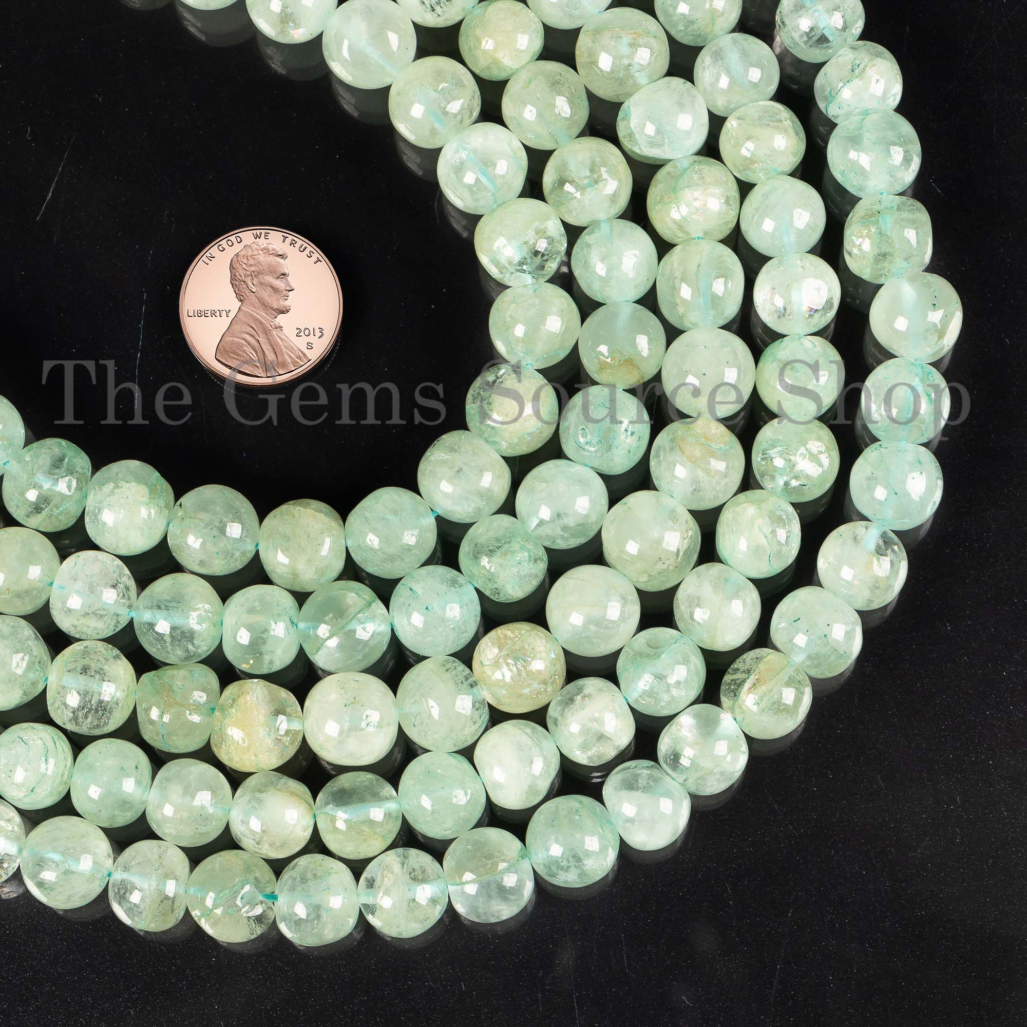 Aquamarine Beads, Aquamarine  Round Shape Beads, Aquamarine Smooth Beads, Aquamarine Gemstone Beads