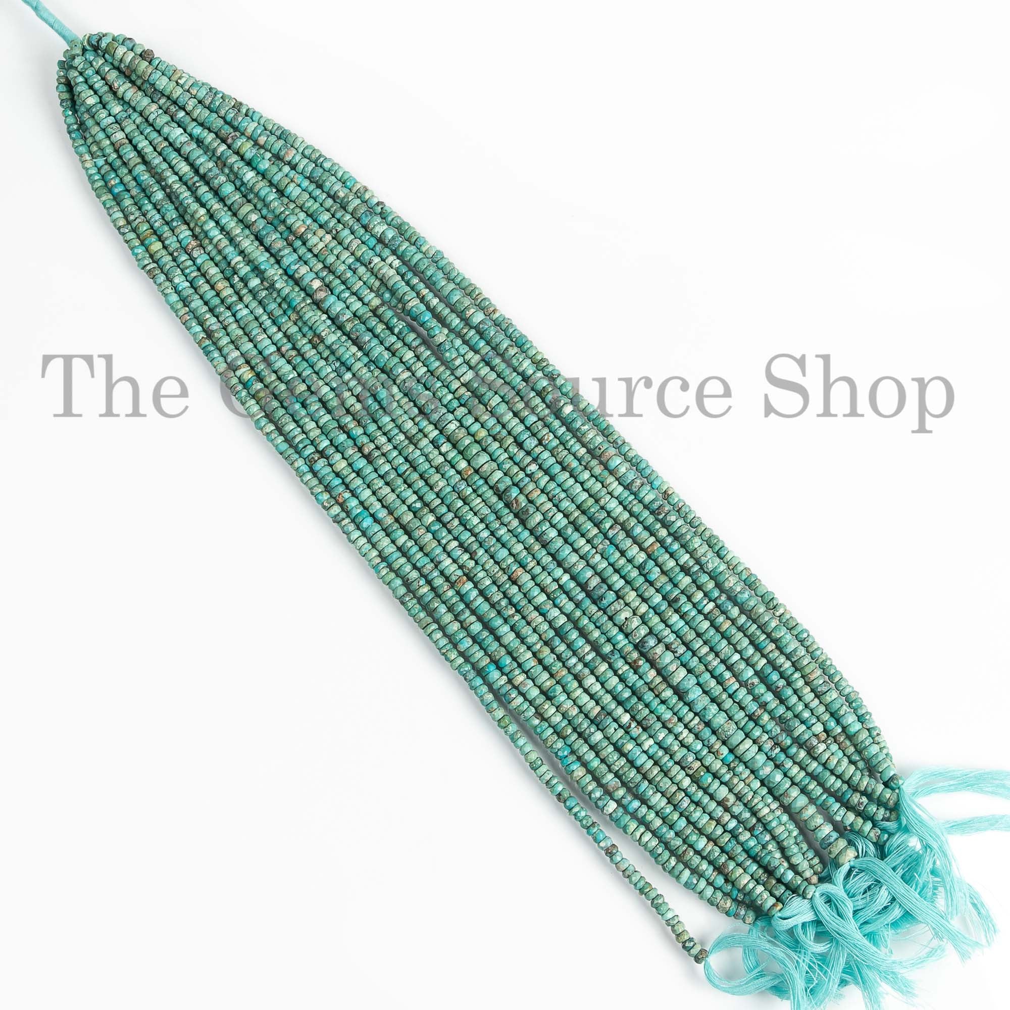 Natural Turquoise Faceted Rondelle Beads, 4.5-5.5mm Arizona Turquoise Faceted Rondelle, Turquoise Rondelle, Rondelle Beads, Wholesale Beads